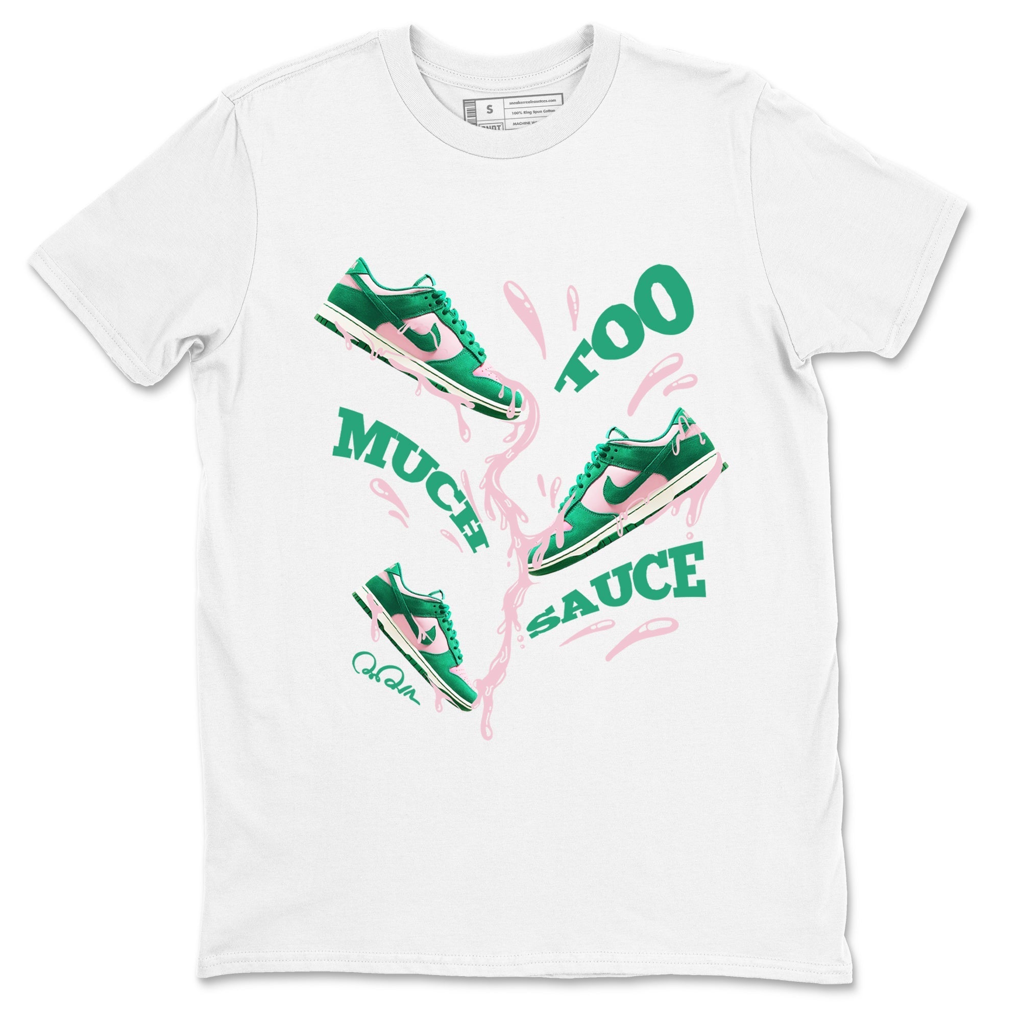 Too Much Sauce snkmatch Tees - Dunk Medium Soft Pink Malachite