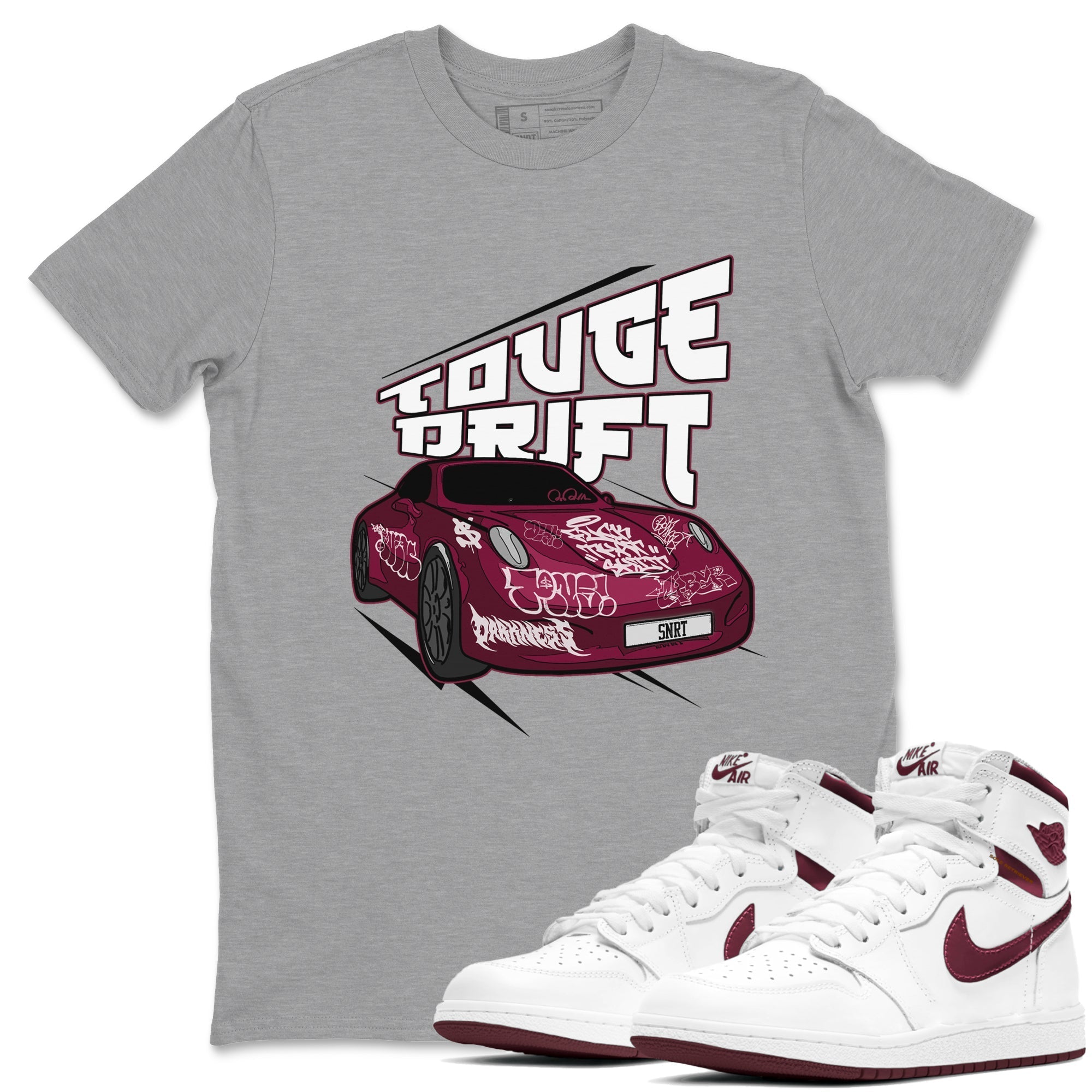 Touge Drift snkmatch Tee - Air Jordan 1 Metallic Burgundy
