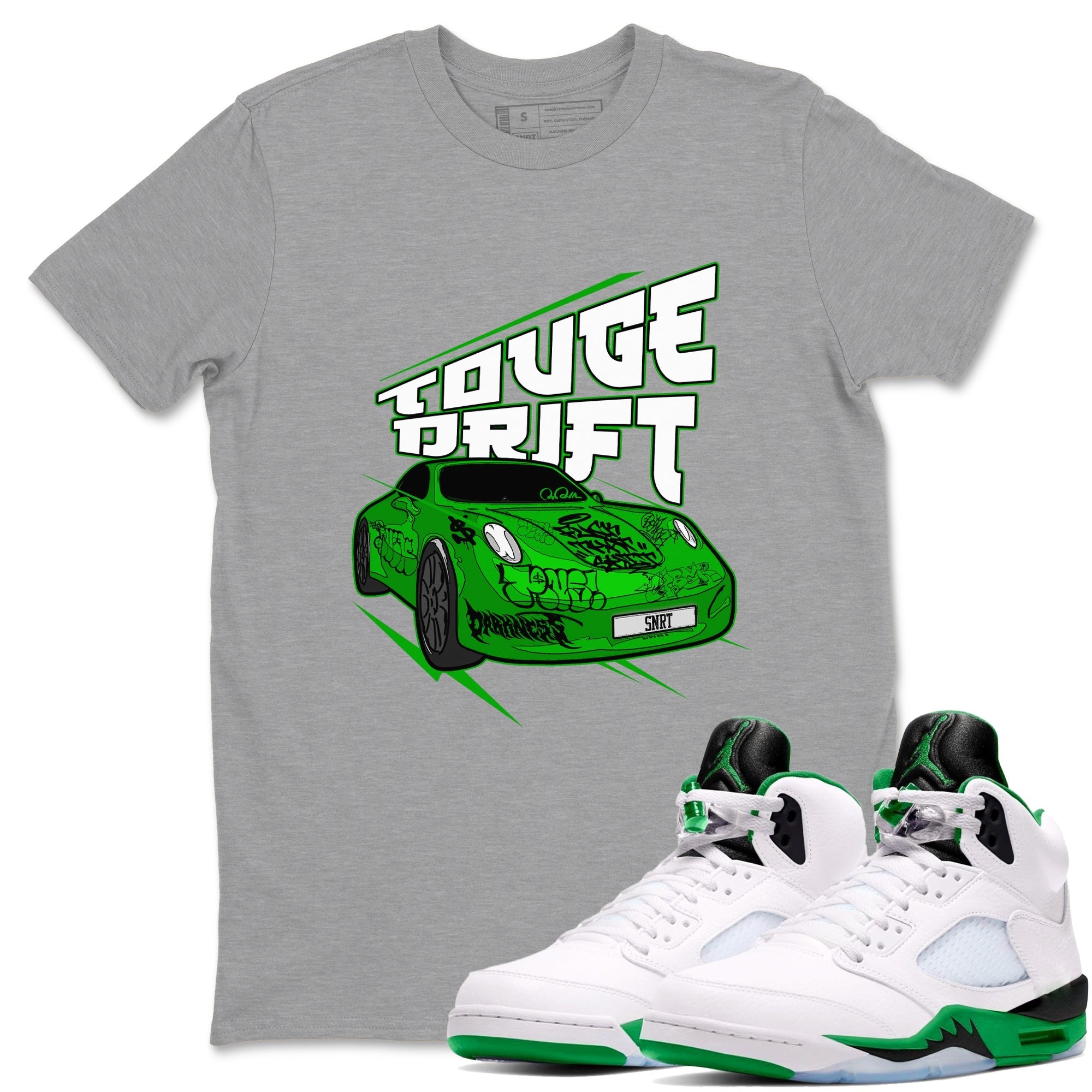Touge Drift snkmatch Tee - Air Jordan 5 Lucky Green