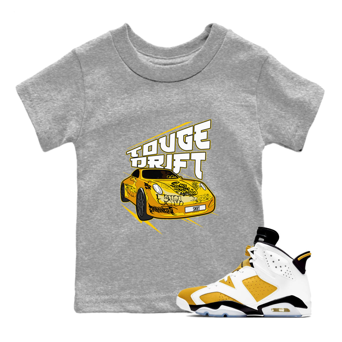 Touge Drift snkmatch Tee Kids - Air Jordan 6 Yellow Ochre