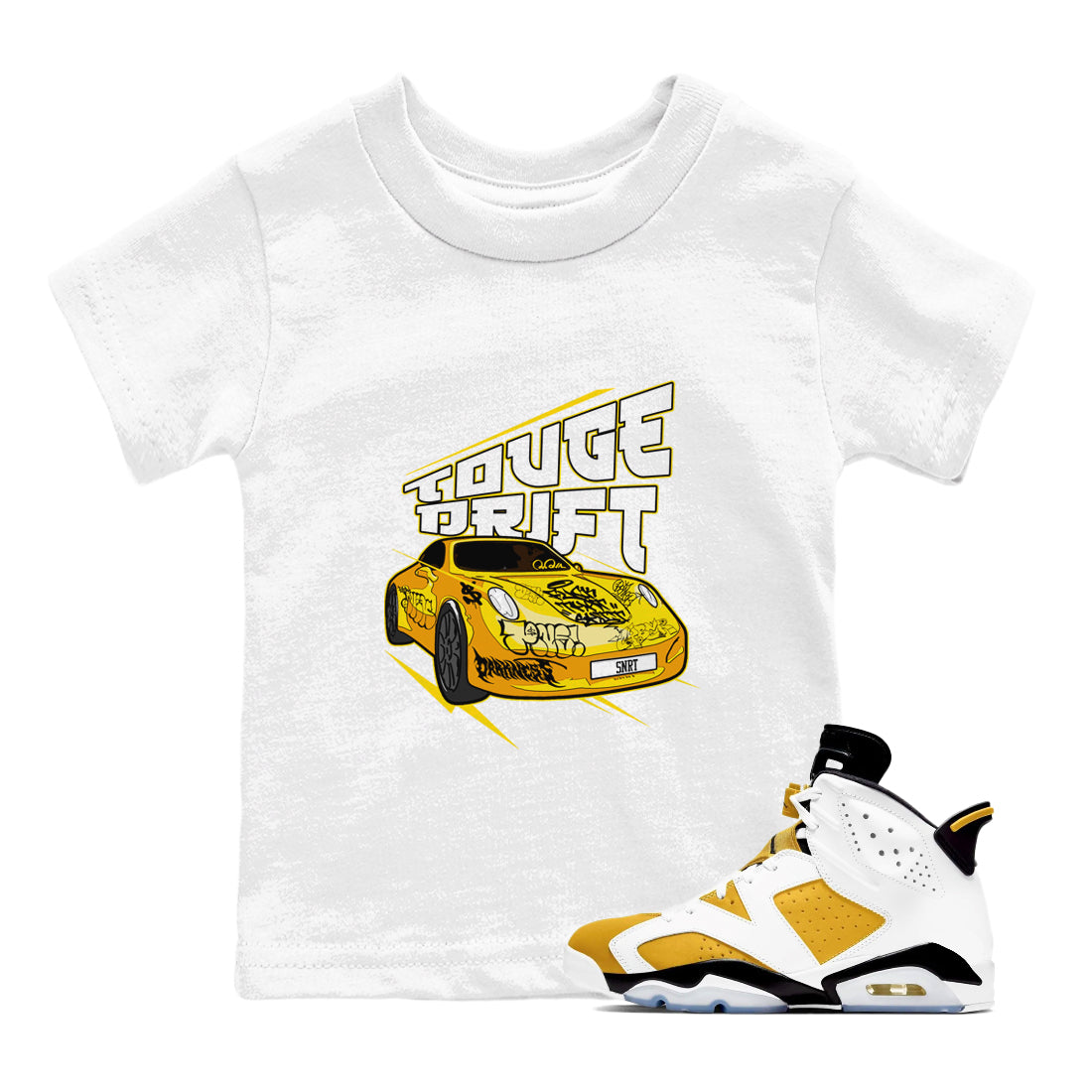 Touge Drift snkmatch Tee Kids - Air Jordan 6 Yellow Ochre