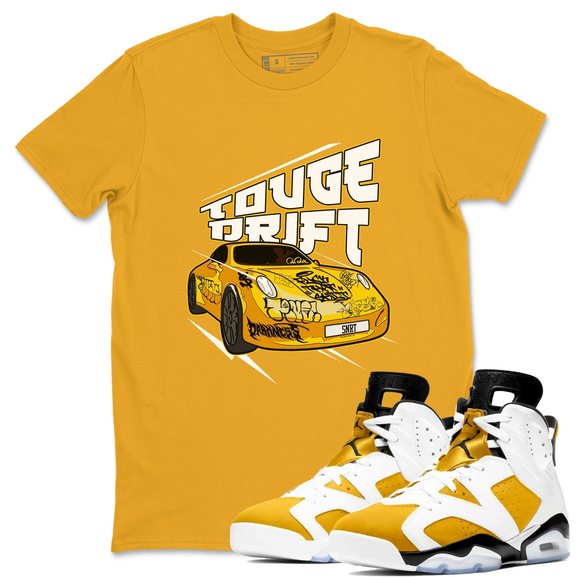 Touge Drift snkmatch Tee - Air Jordan 6 Yellow Ochre