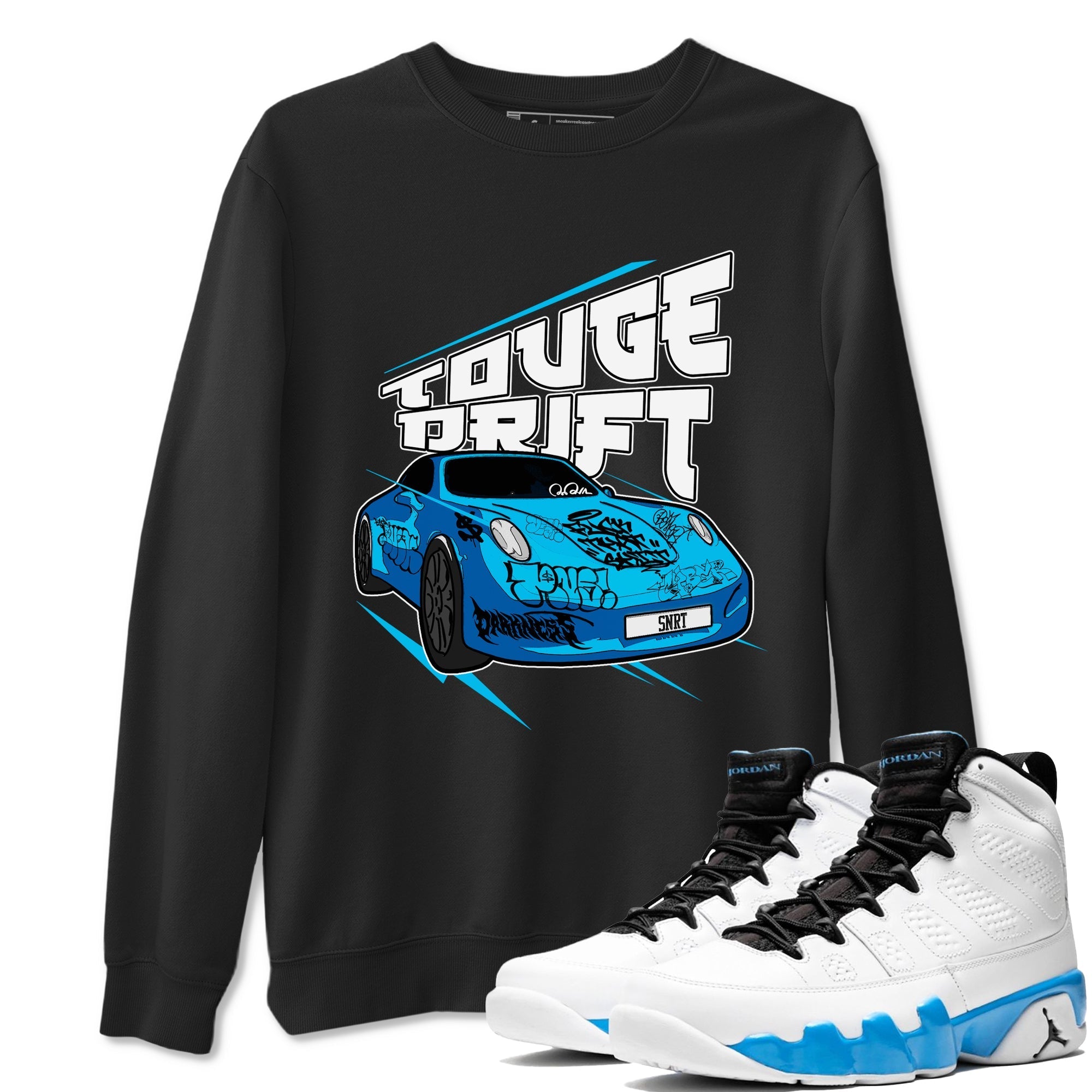 Touge Drift snkmatch Tees - Air Jordan 9 Powder Blue
