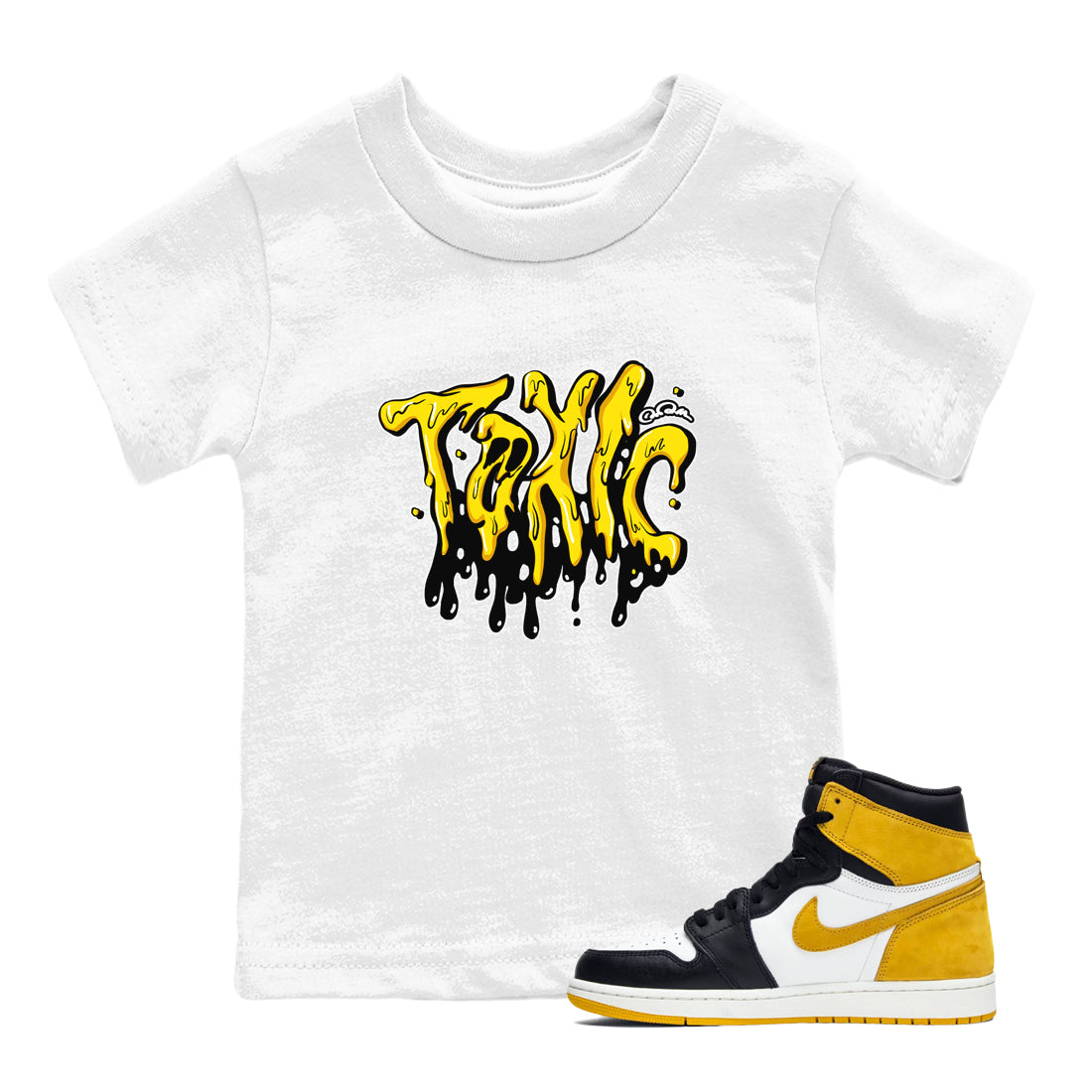 Toxic snkmatch Tees Kids - Air Jordan 1 Yellow Ochre