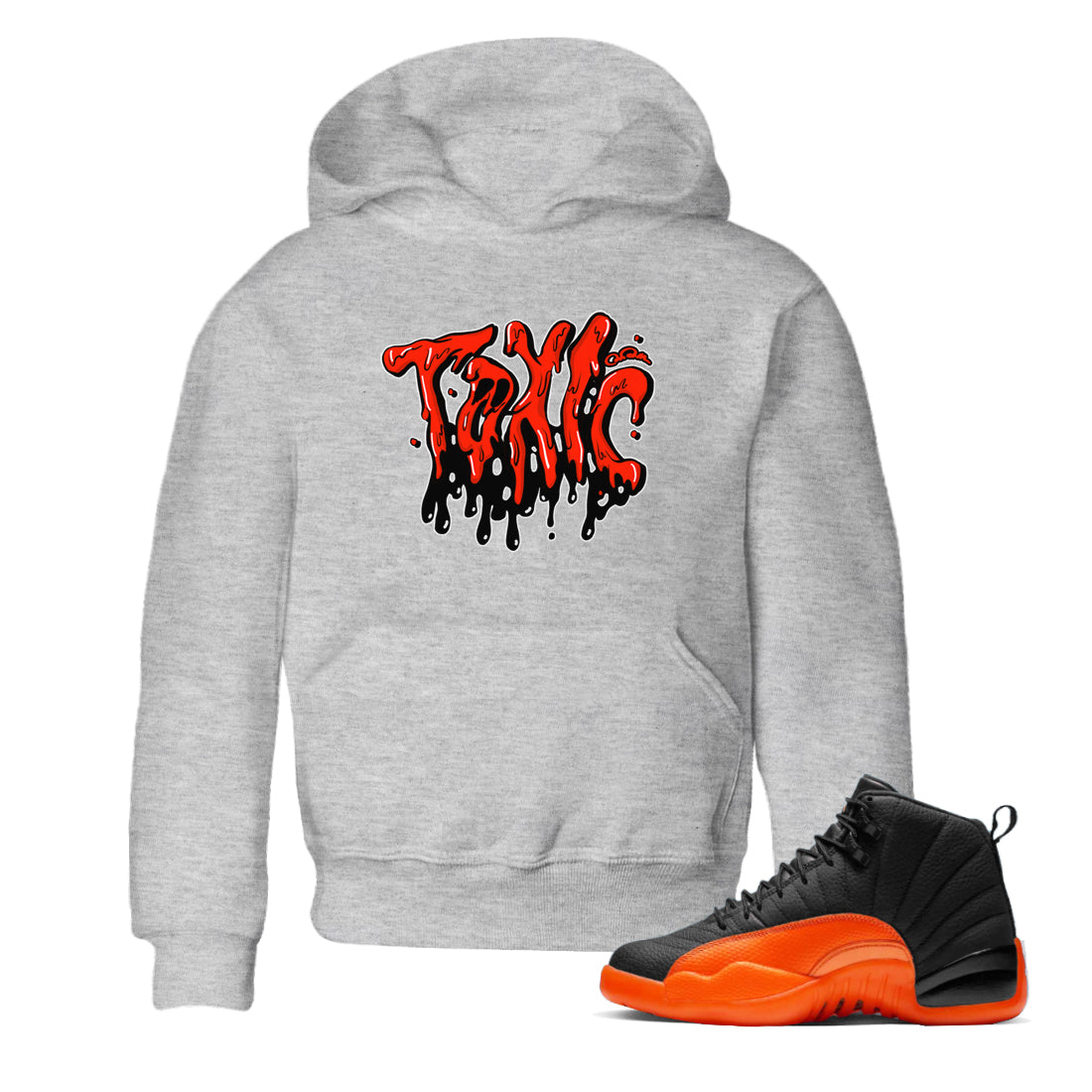 Toxic Kids Tops - Air Jordan 12 Brilliant Orange