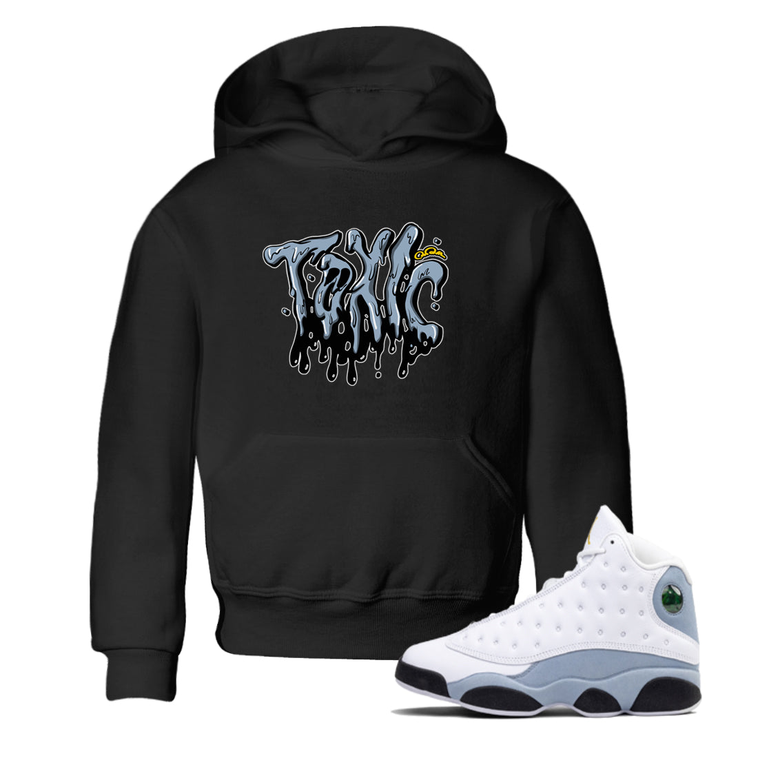 Toxic snkmatch Tees Kids - Air Jordan 13 Blue Grey