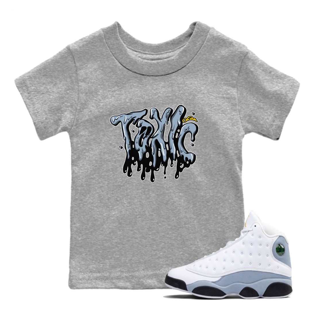 Toxic snkmatch Tees Kids - Air Jordan 13 Blue Grey