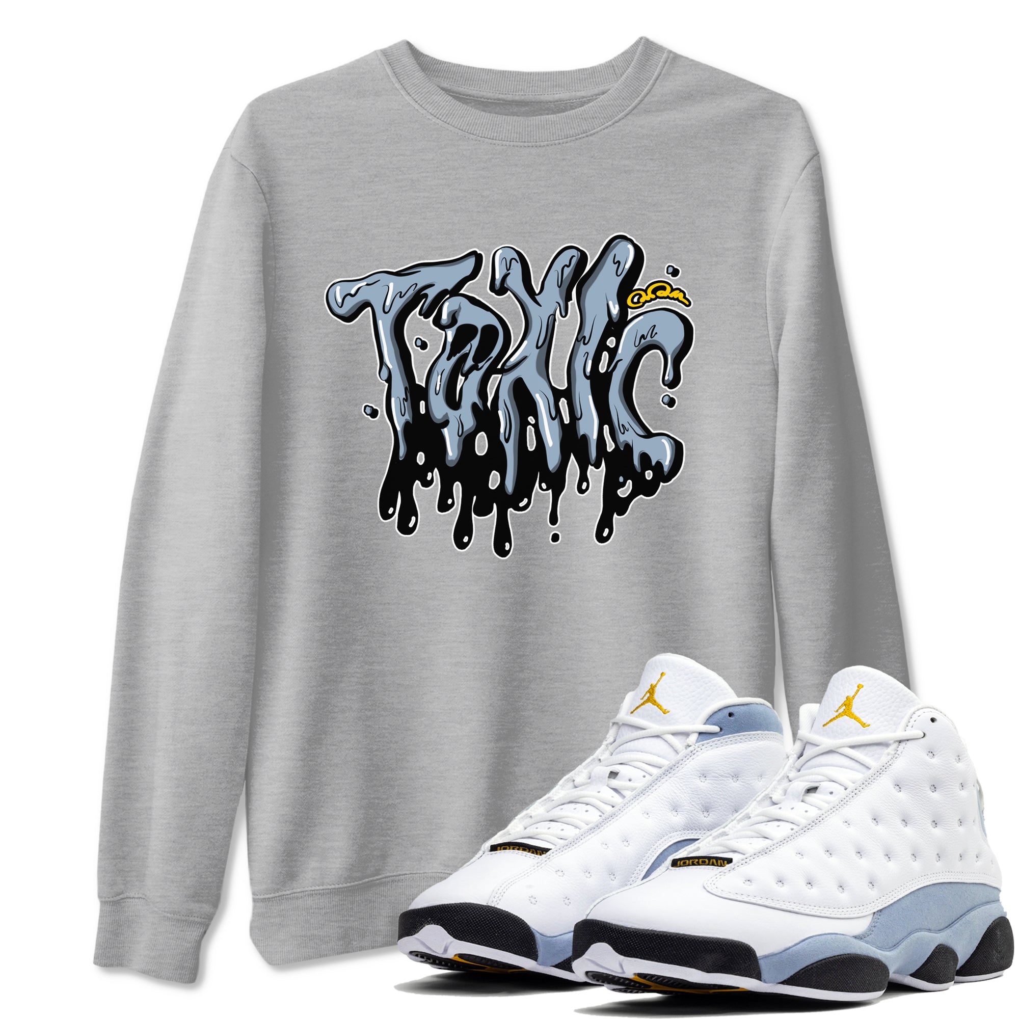 Toxic snkmatch Tees - Air Jordan 13 Blue Grey