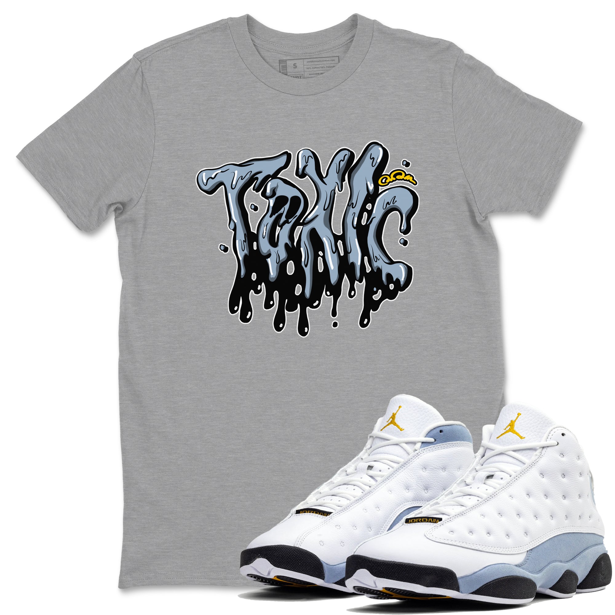 Toxic snkmatch Tees - Air Jordan 13 Blue Grey