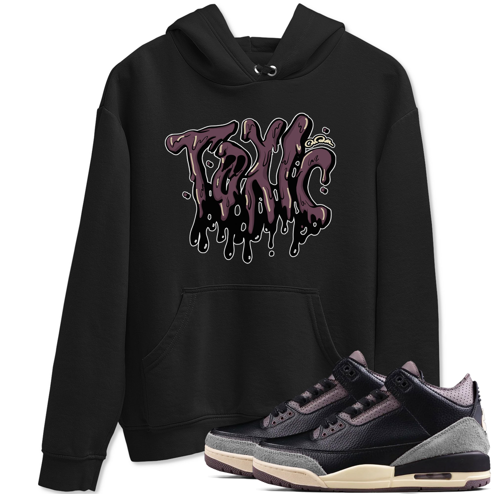 Toxic snkmatch Tees - Air Jordan 3 A Ma Maniere x Black