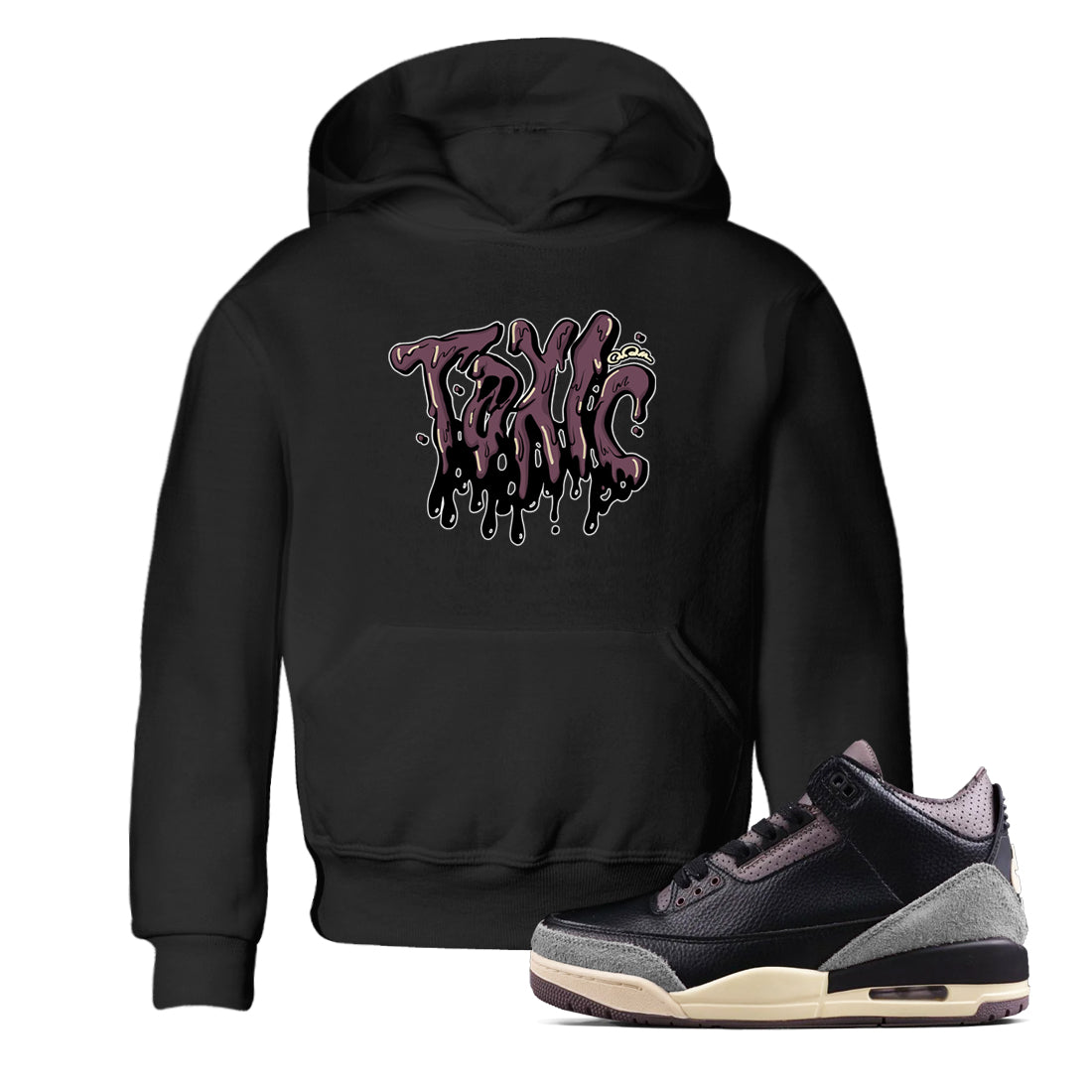 Toxic snkmatch Tees Kids - Air Jordan 3 A Ma Maniere x Black