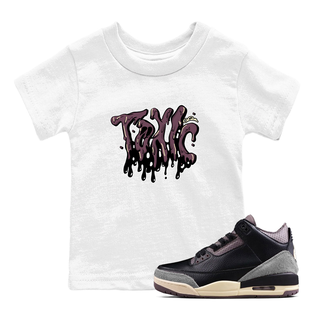 Toxic snkmatch Tees Kids - Air Jordan 3 A Ma Maniere x Black