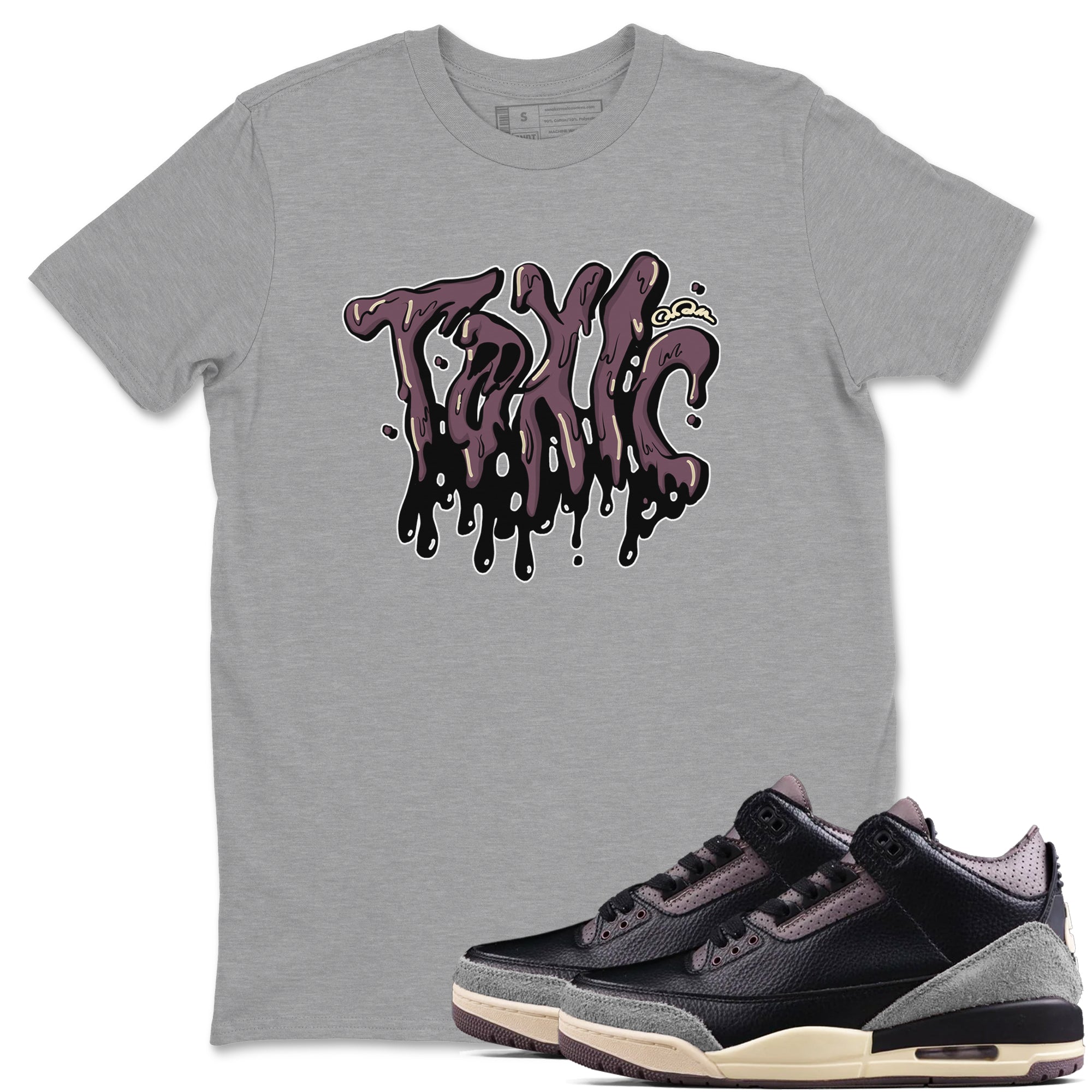 Toxic snkmatch Tees - Air Jordan 3 A Ma Maniere x Black