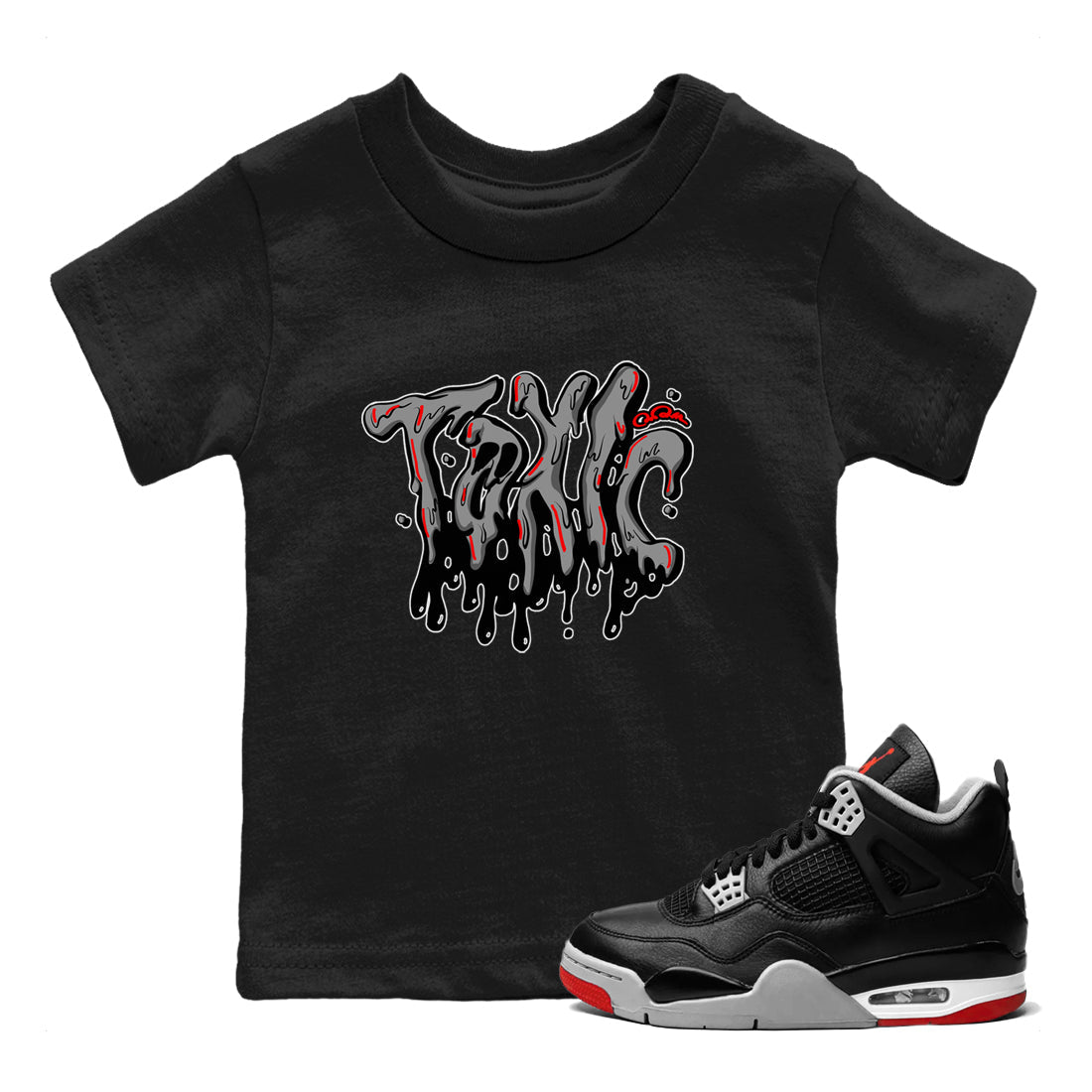 Toxic snkmatch Tees Kids - Air Jordan 4 Bred Reimagined