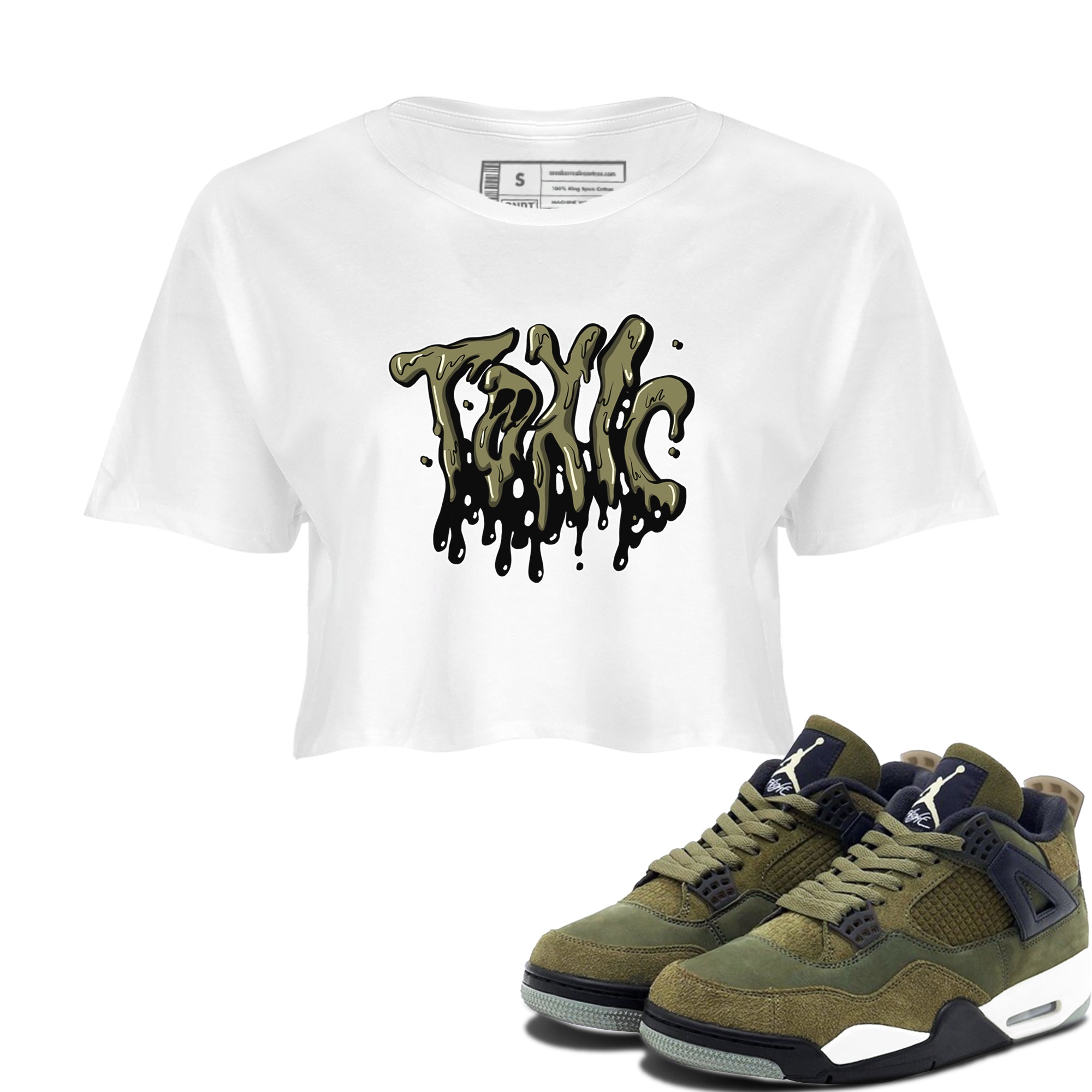 Toxic snkmatch Women's Top - Air Jordan 4 Medium Olive