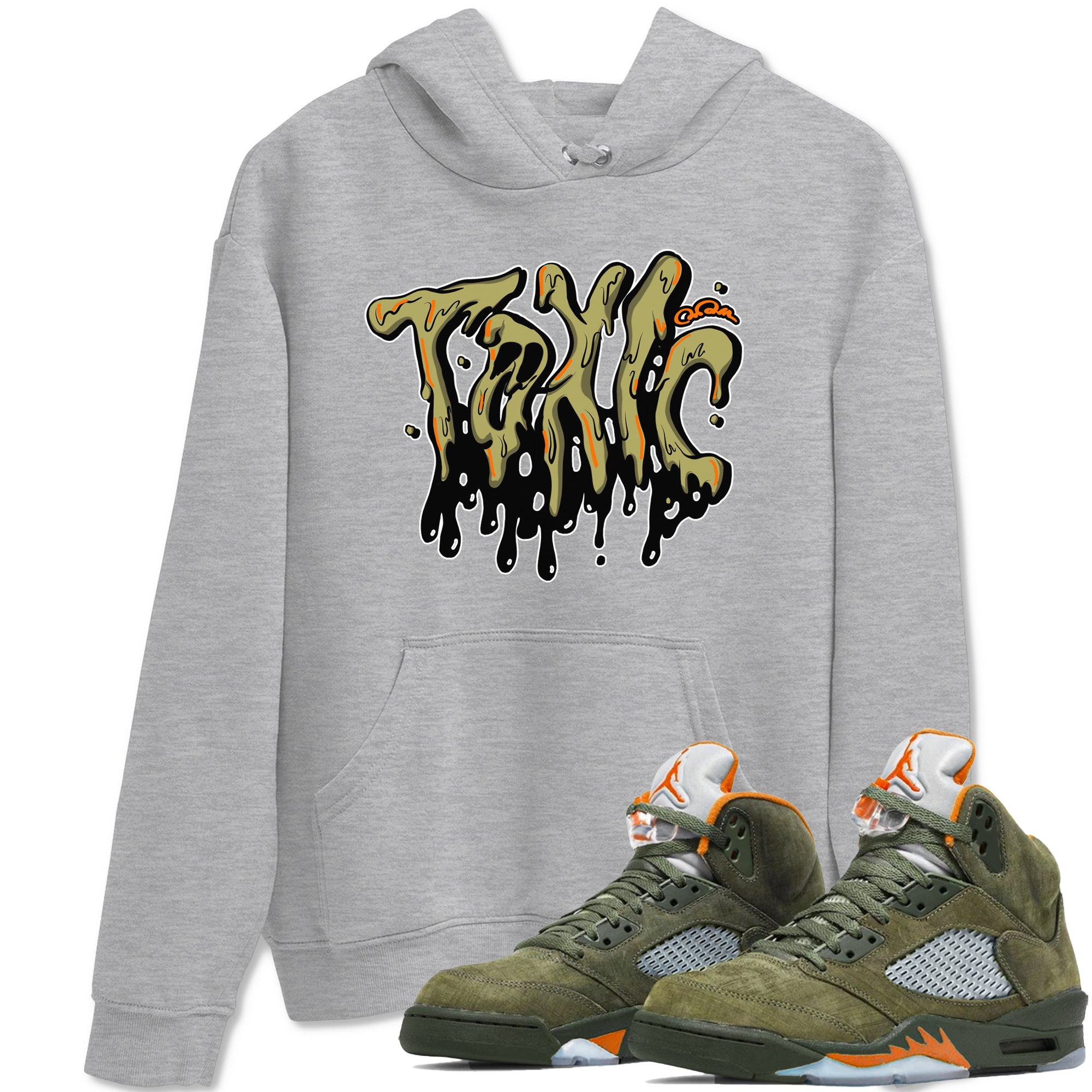 Toxic snkmatch Tees - Air Jordan 5 Olive