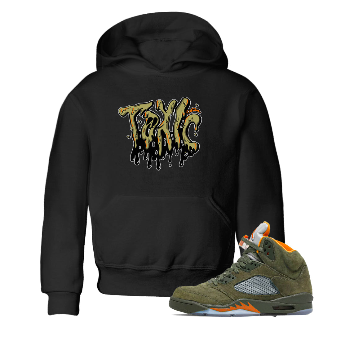 Toxic snkmatch Tees Kids - Air Jordan 5 Olive