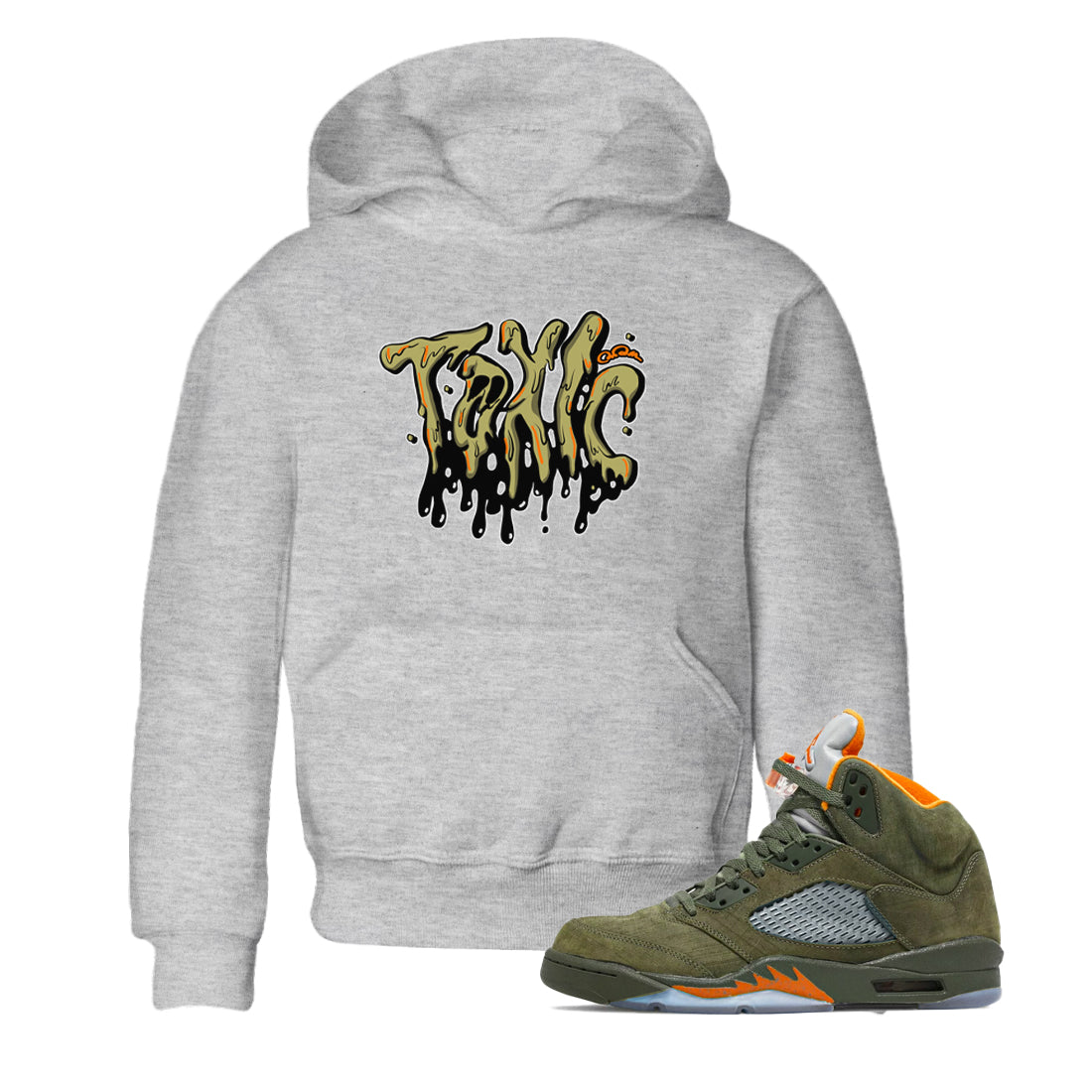 Toxic snkmatch Tees Kids - Air Jordan 5 Olive