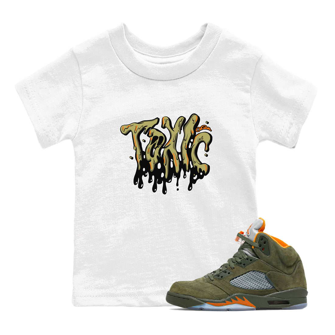Toxic snkmatch Tees Kids - Air Jordan 5 Olive
