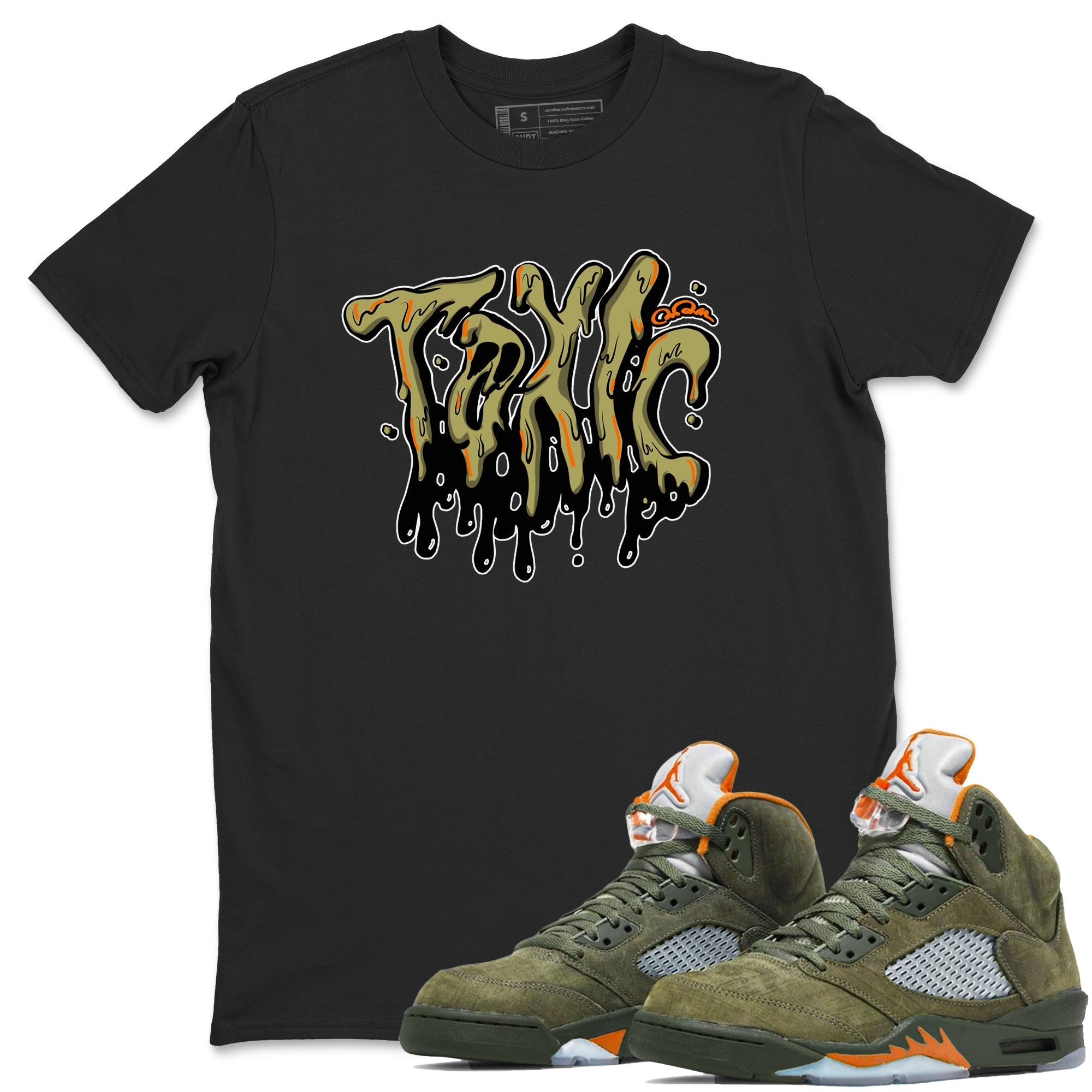 Toxic snkmatch Tees - Air Jordan 5 Olive