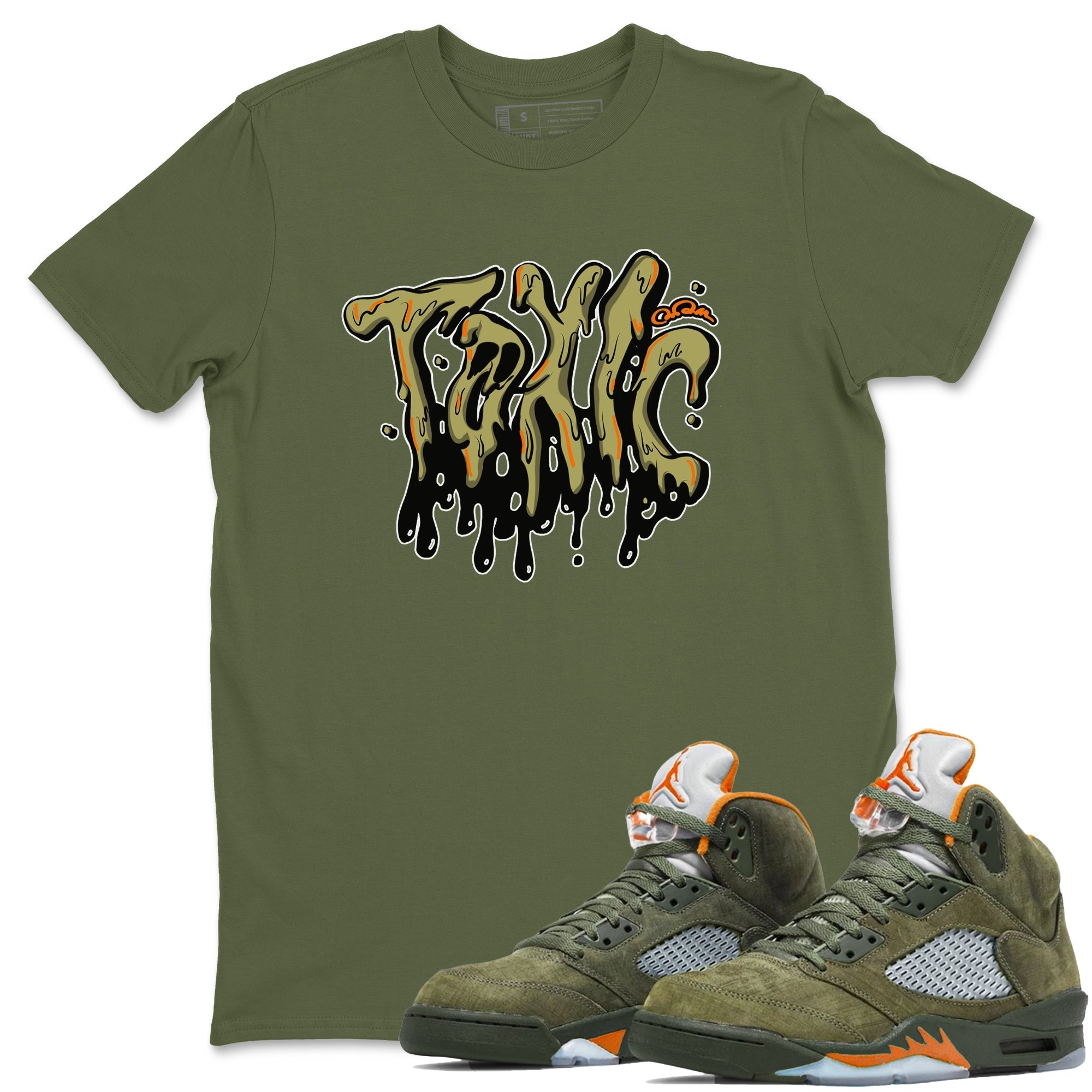 Toxic snkmatch Tees - Air Jordan 5 Olive
