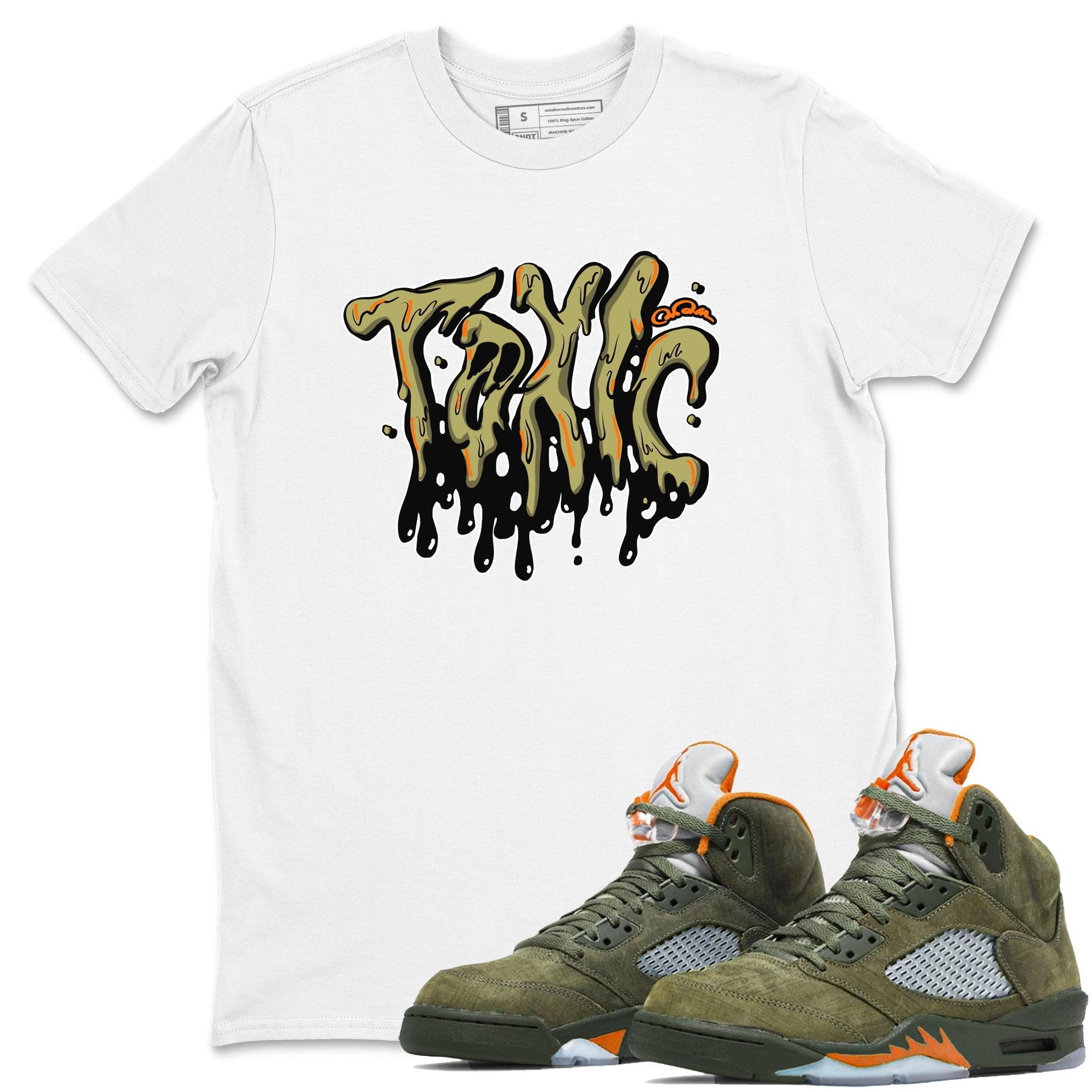 Toxic snkmatch Tees - Air Jordan 5 Olive