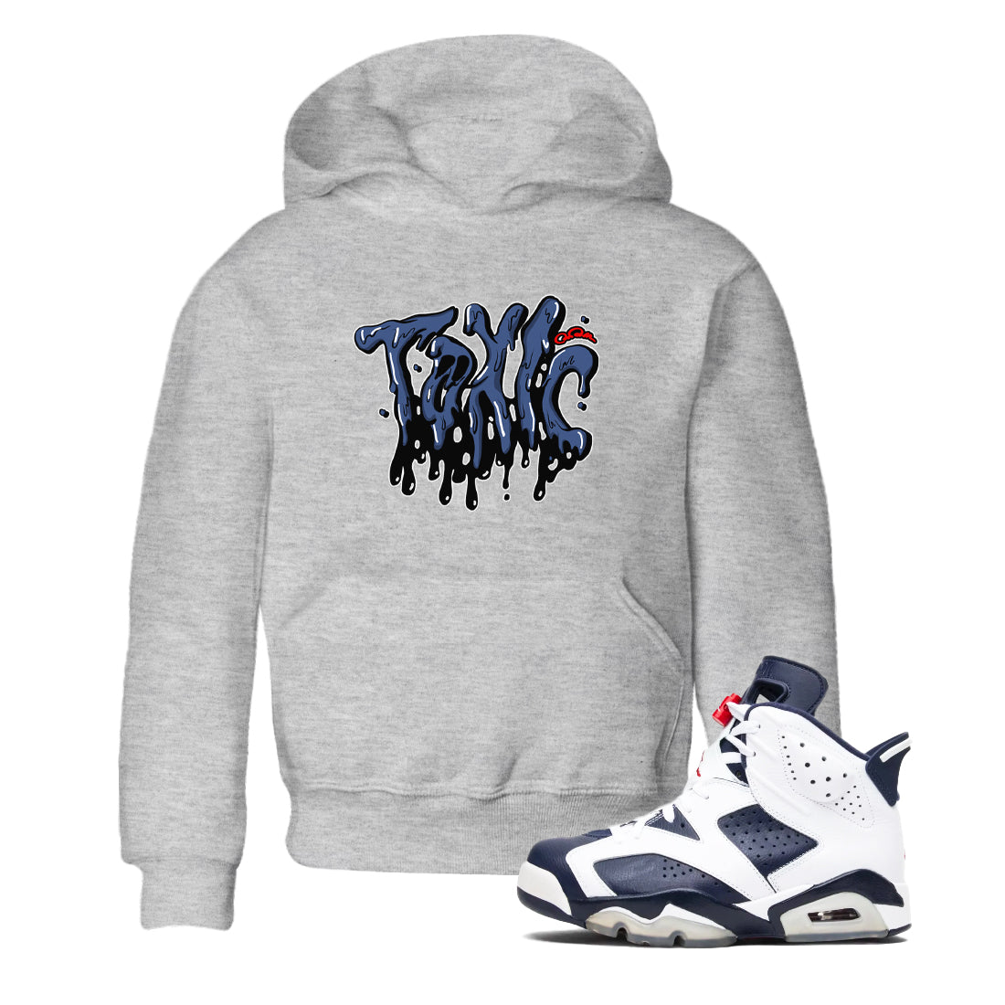 Toxic snkmatch Tees Kids - Air Jordan 6 White And Midnight Navy