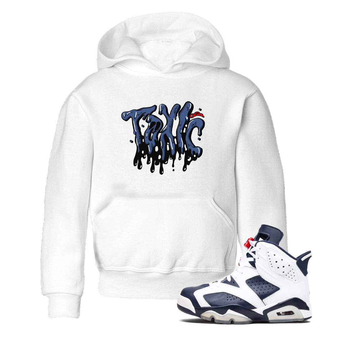 Toxic snkmatch Tees Kids - Air Jordan 6 White And Midnight Navy