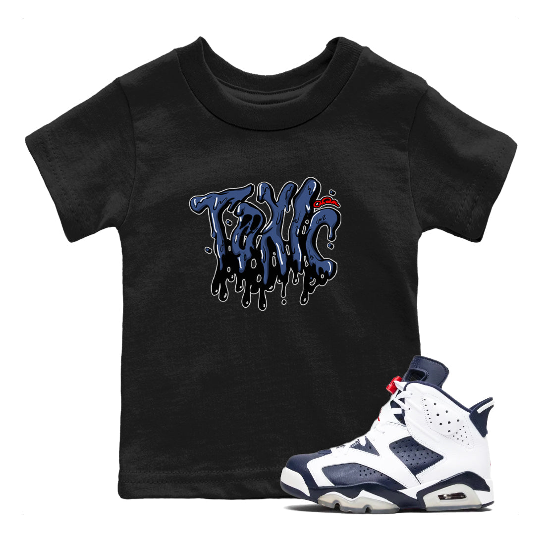 Toxic snkmatch Tees Kids - Air Jordan 6 White And Midnight Navy