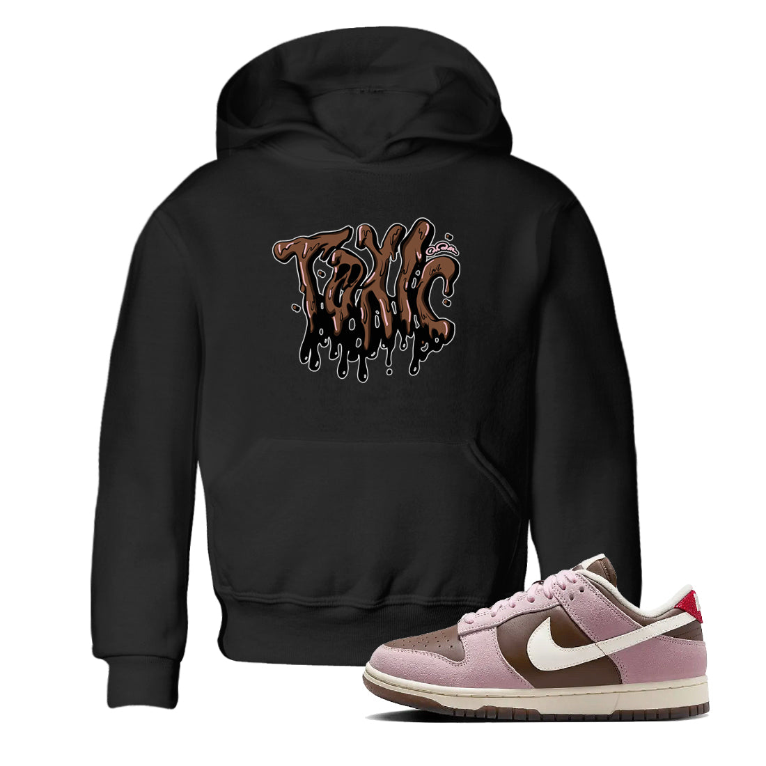 Toxic snkmatch Tees Kids - Dunk Cacao Wow And Pink Foam