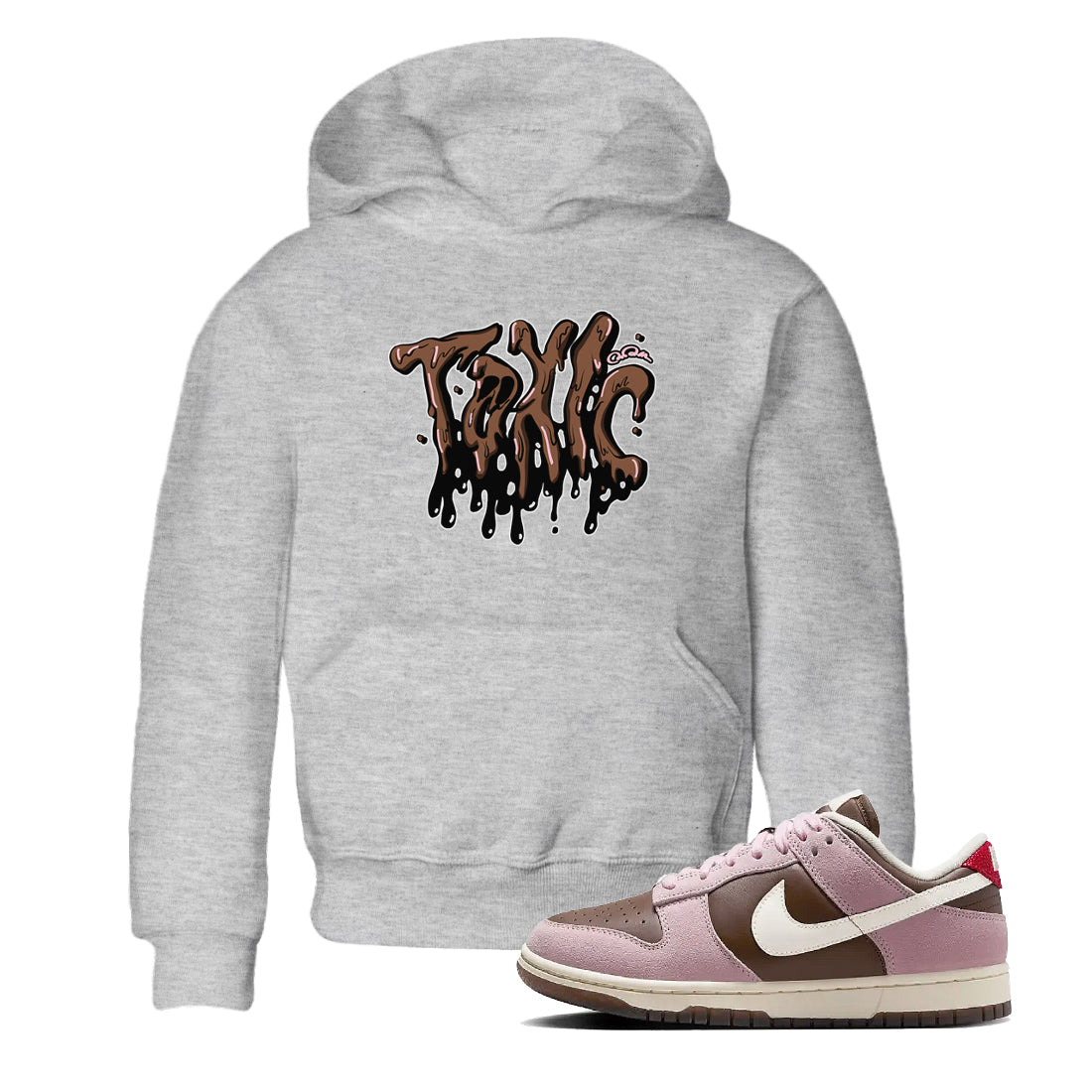 Toxic snkmatch Tees Kids - Dunk Cacao Wow And Pink Foam