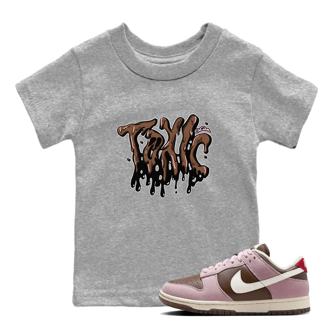Toxic snkmatch Tees Kids - Dunk Cacao Wow And Pink Foam