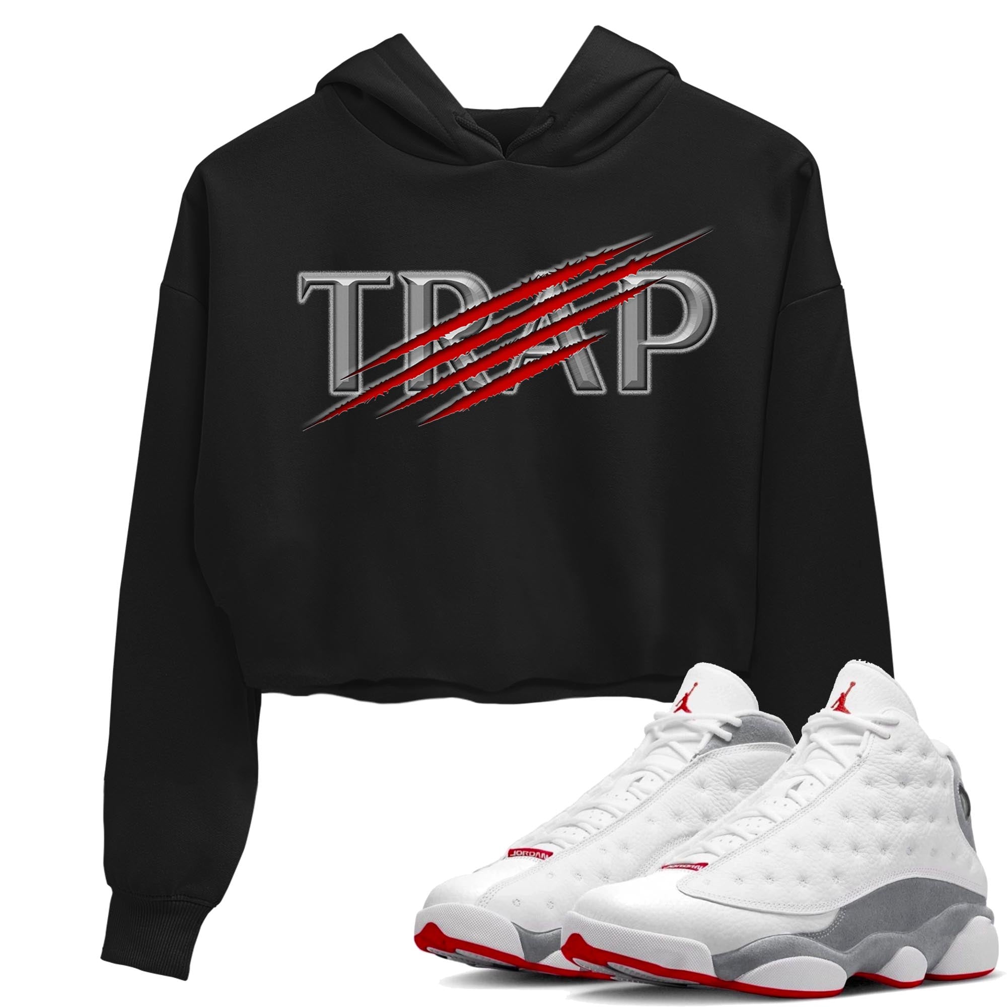 Trap Women's Tops - Air Jordan 13 Wolf Grey