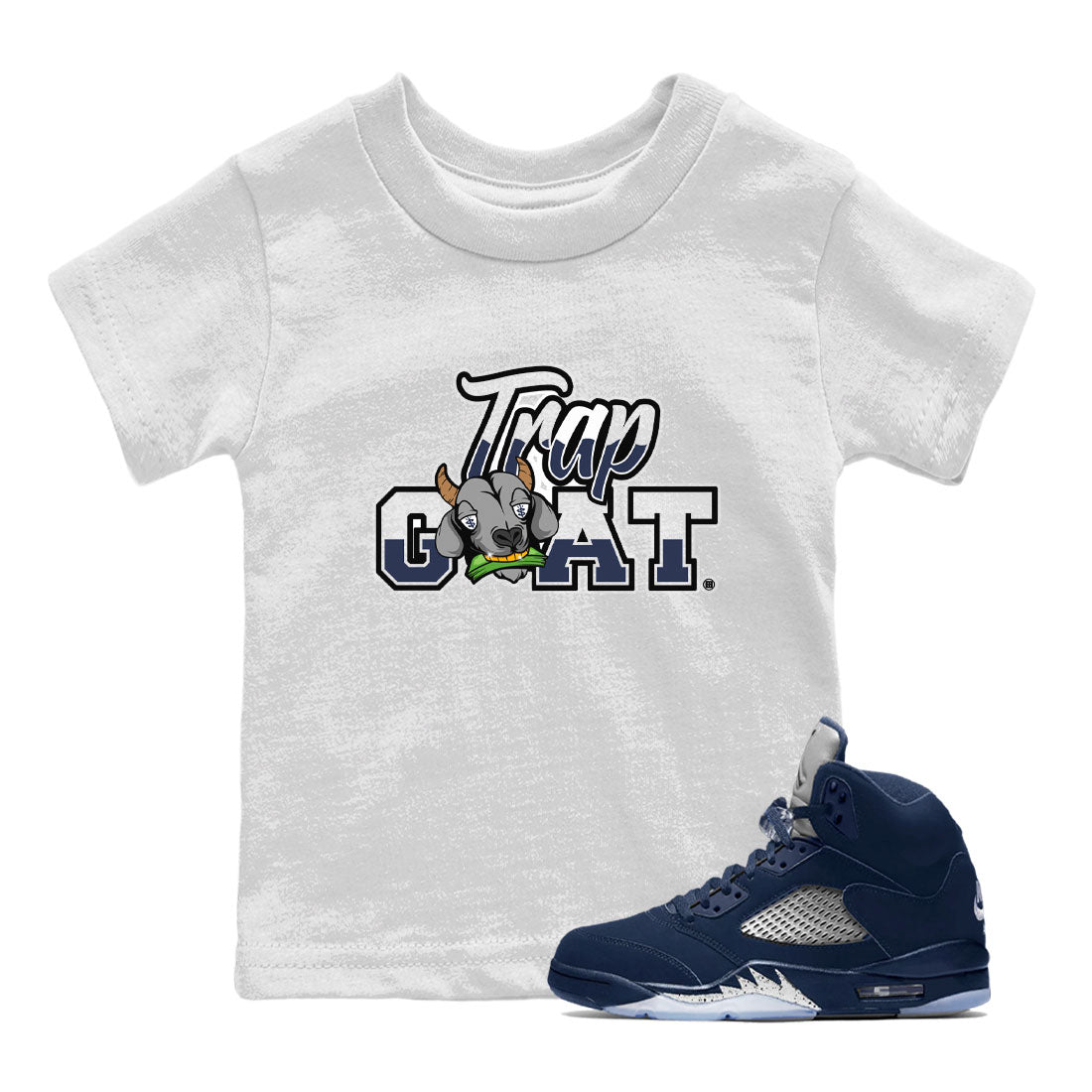 Trap Goat snkmatch Tee Kids - Air Jordan 5 Georgetown