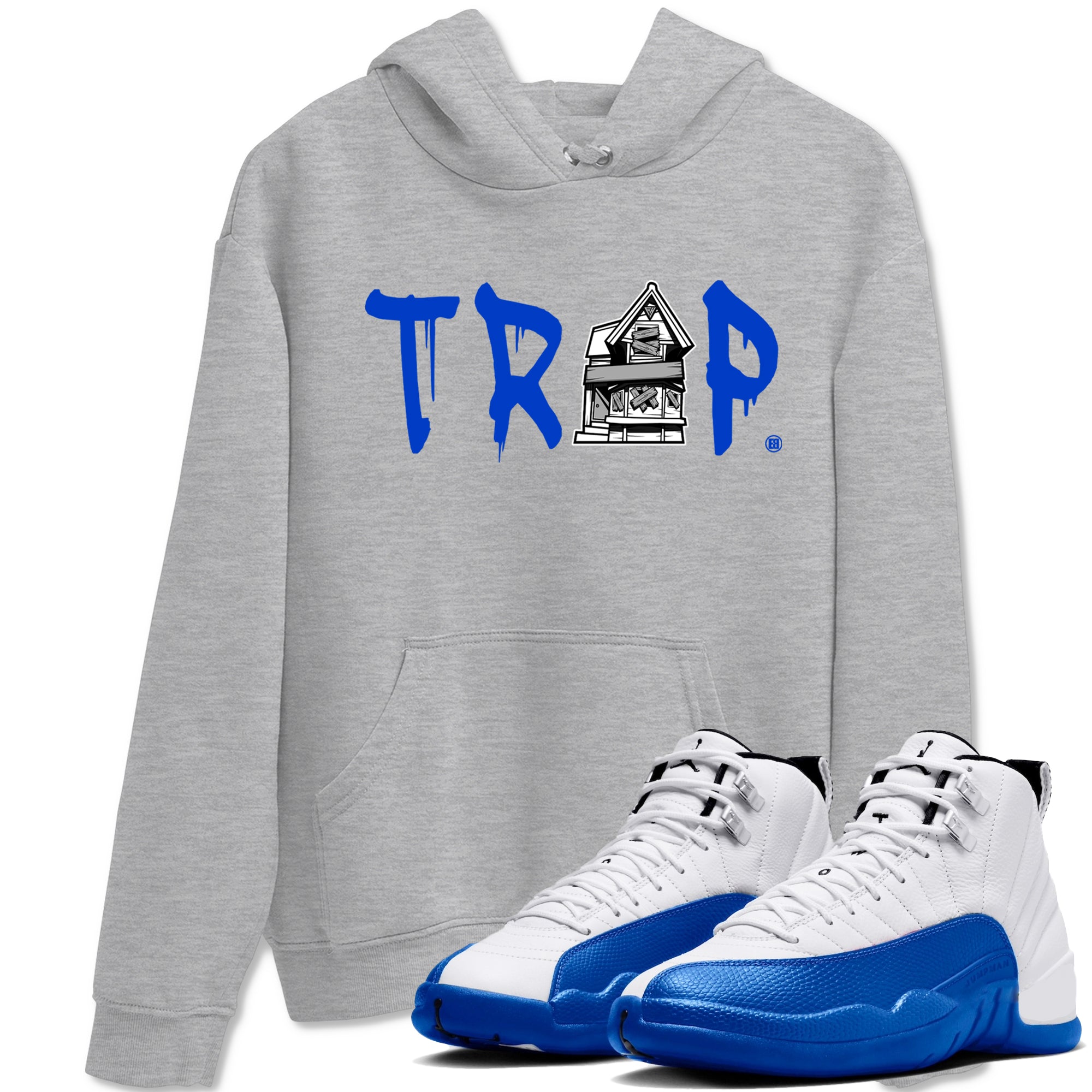 Trap House snkmatch Tees - Air Jordan 12 Blueberry