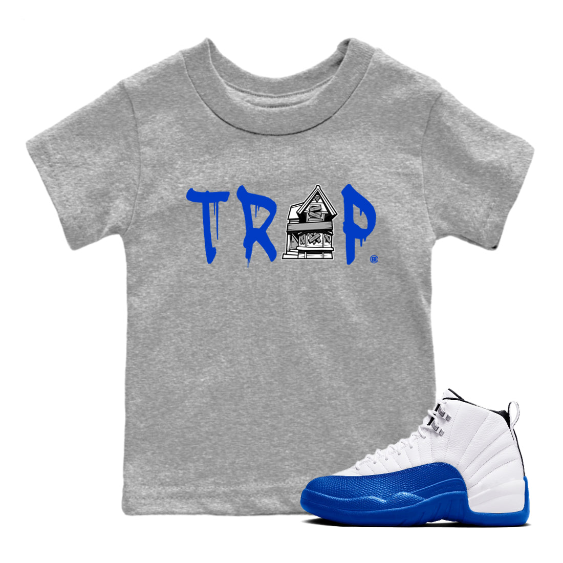 Trap House snkmatch Tees Kids - Air Jordan 12 Blueberry