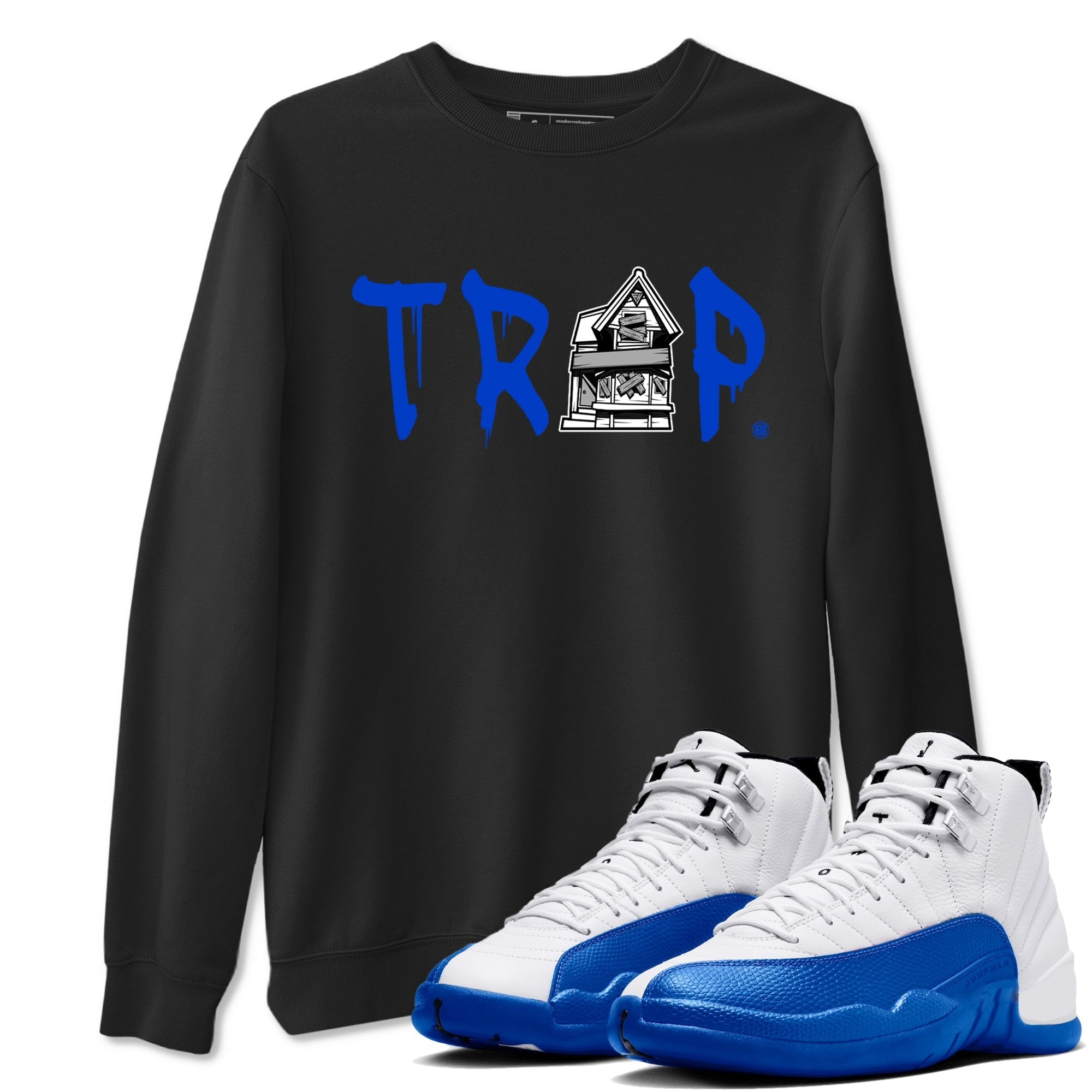Trap House snkmatch Tees - Air Jordan 12 Blueberry