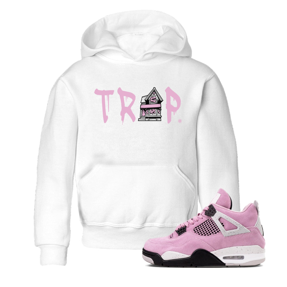 Trap House snkmatch Tees Kids - Air Jordan 4 Orchid