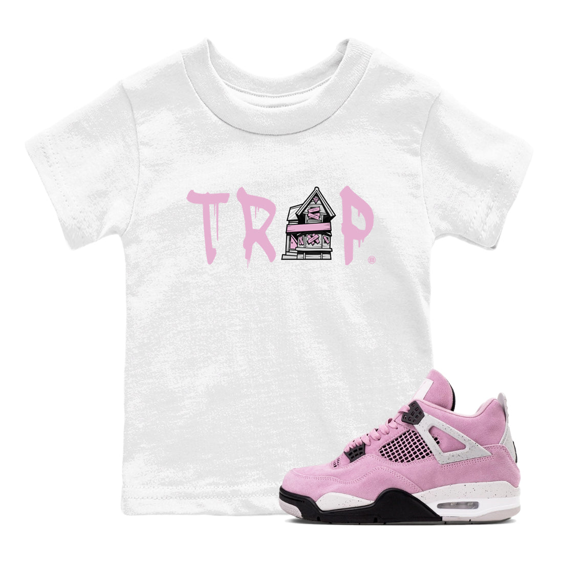 Trap House snkmatch Tees Kids - Air Jordan 4 Orchid
