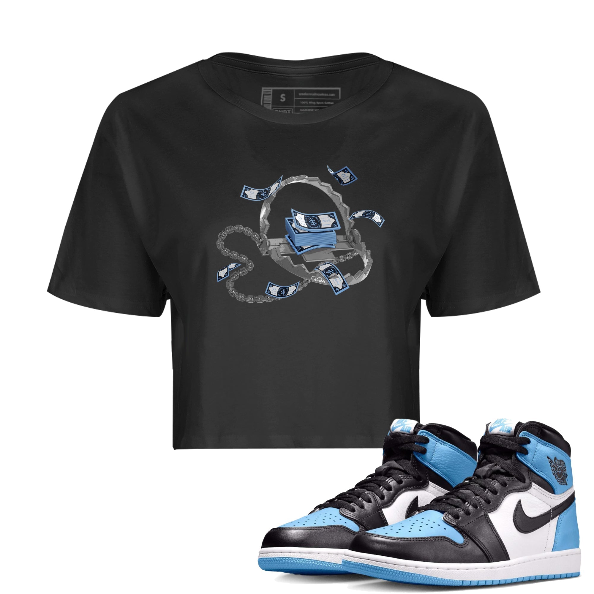 Trap Money Women's Tops - Air Jordan 1 UNC Toe