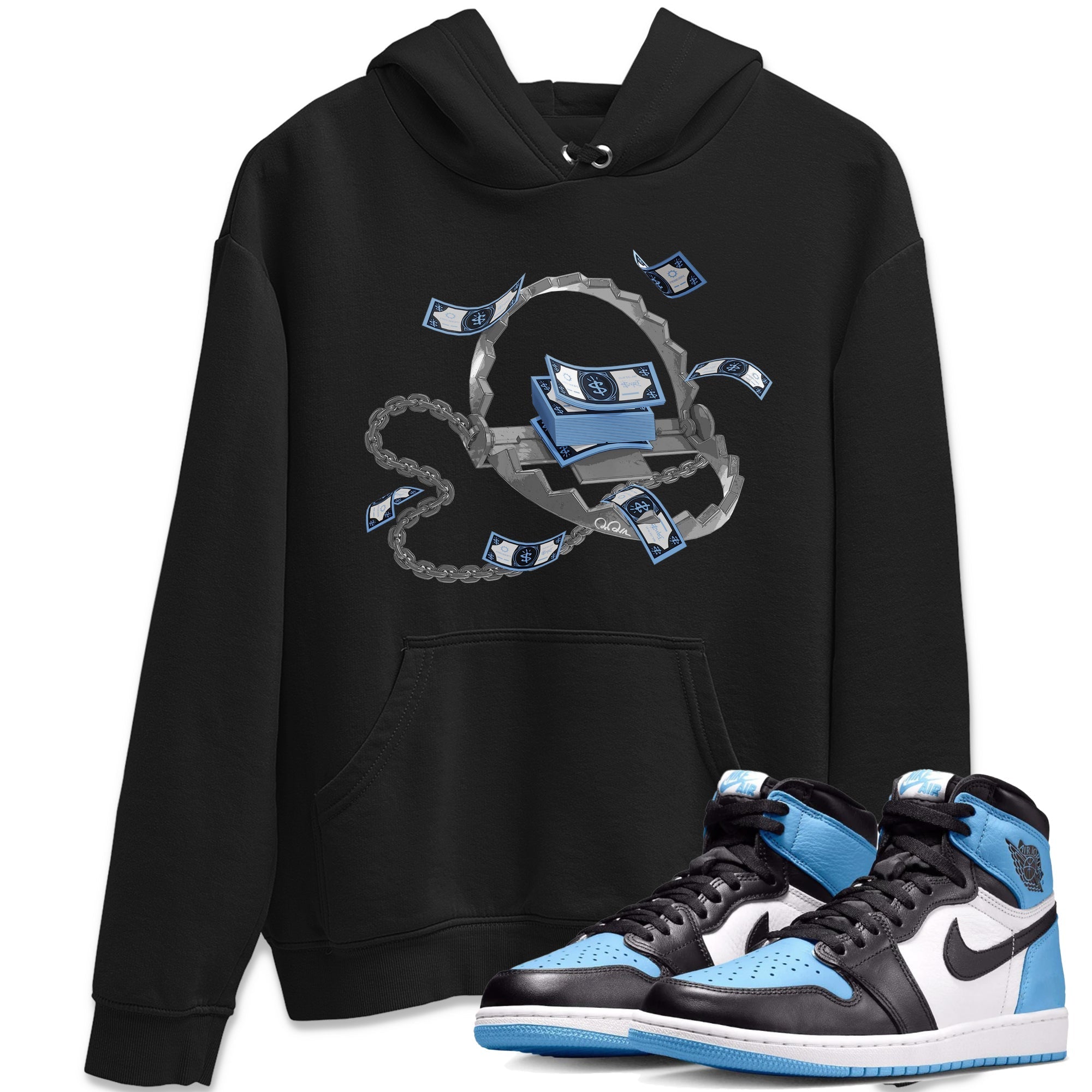 Trap Money Unisex Tops - Air Jordan 1 UNC Toe