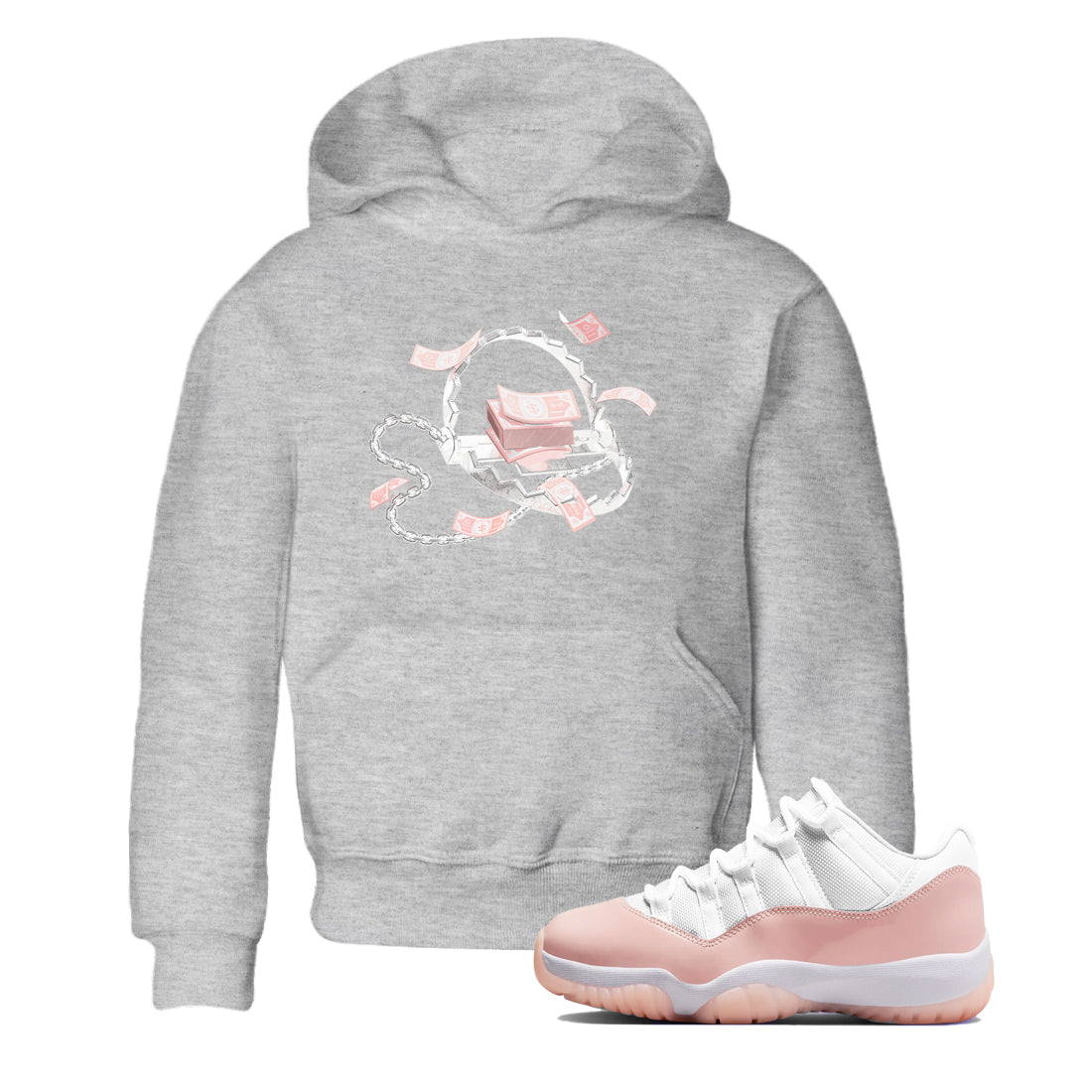 Trap Money snkmatch Tees Kids - Air Jordan 11 Legend Pink