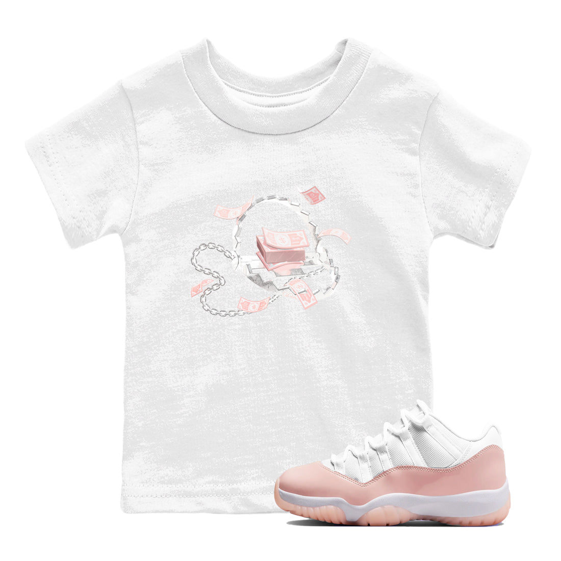 Trap Money snkmatch Tees Kids - Air Jordan 11 Legend Pink
