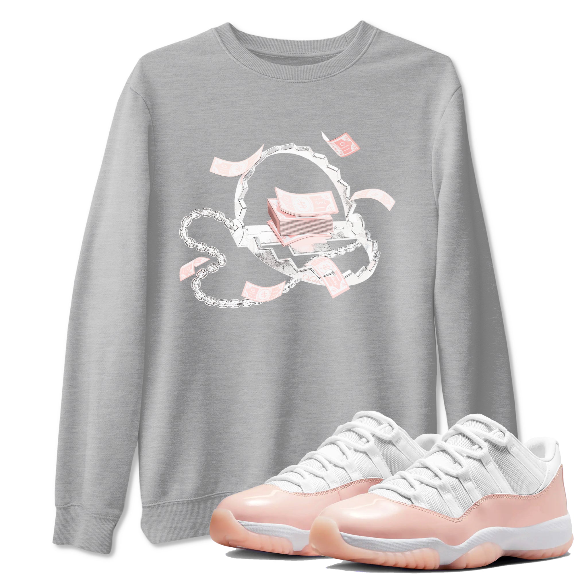 Trap Money snkmatch Tees - Air Jordan 11 Legend Pink