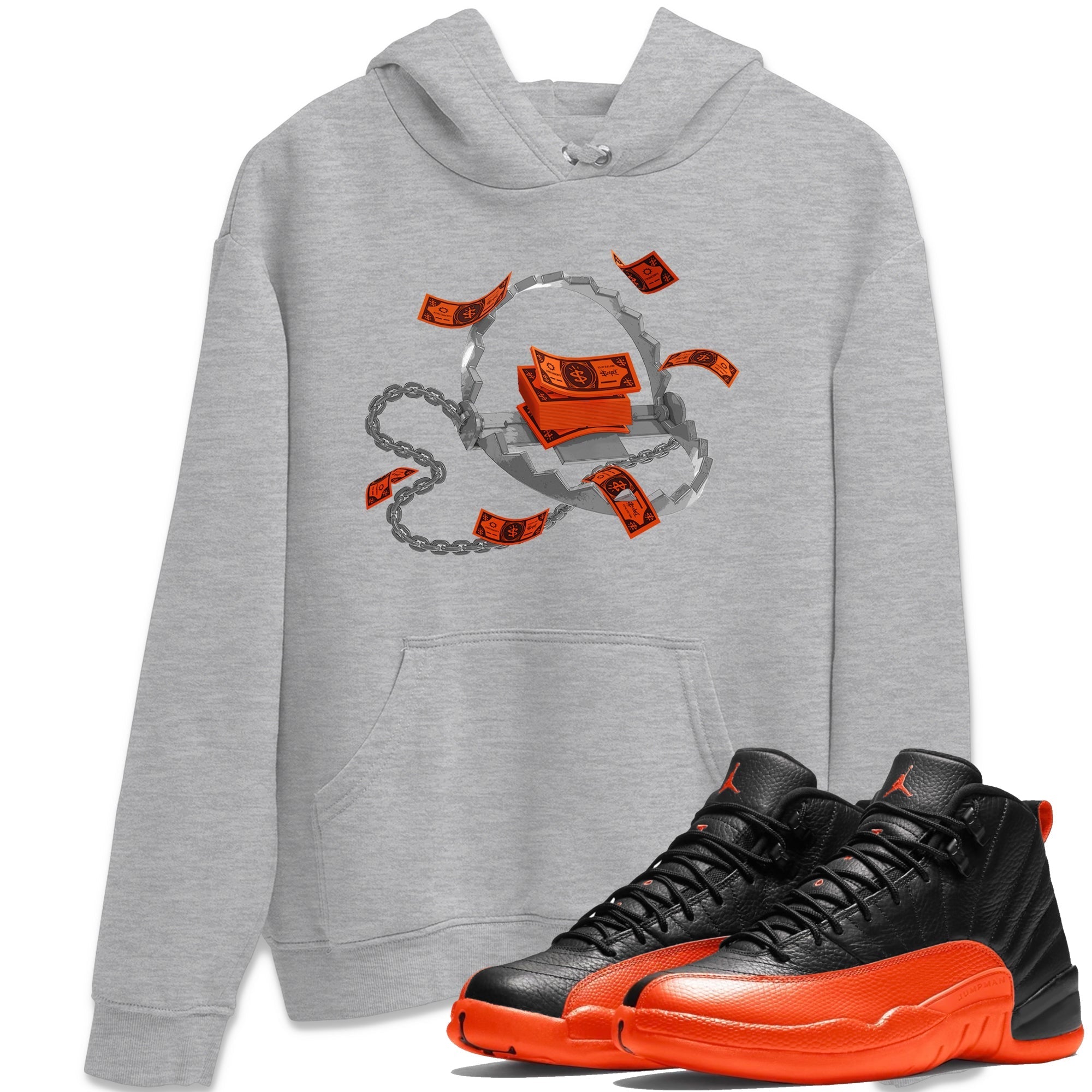 Trap Money Unisex Tops - Air Jordan 12 Brilliant Orange