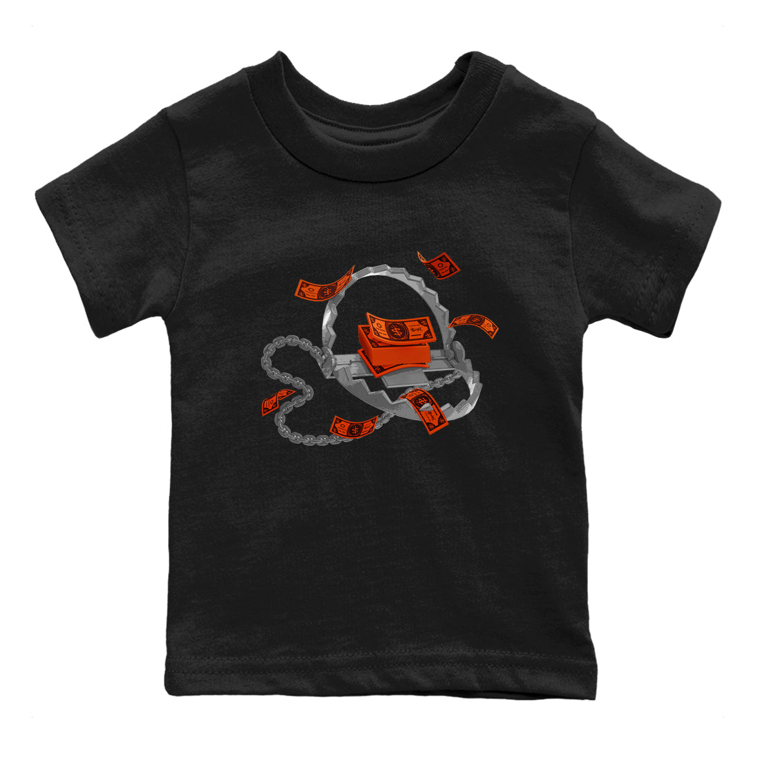 Trap Money Kids Tops - Air Jordan 12 Brilliant Orange
