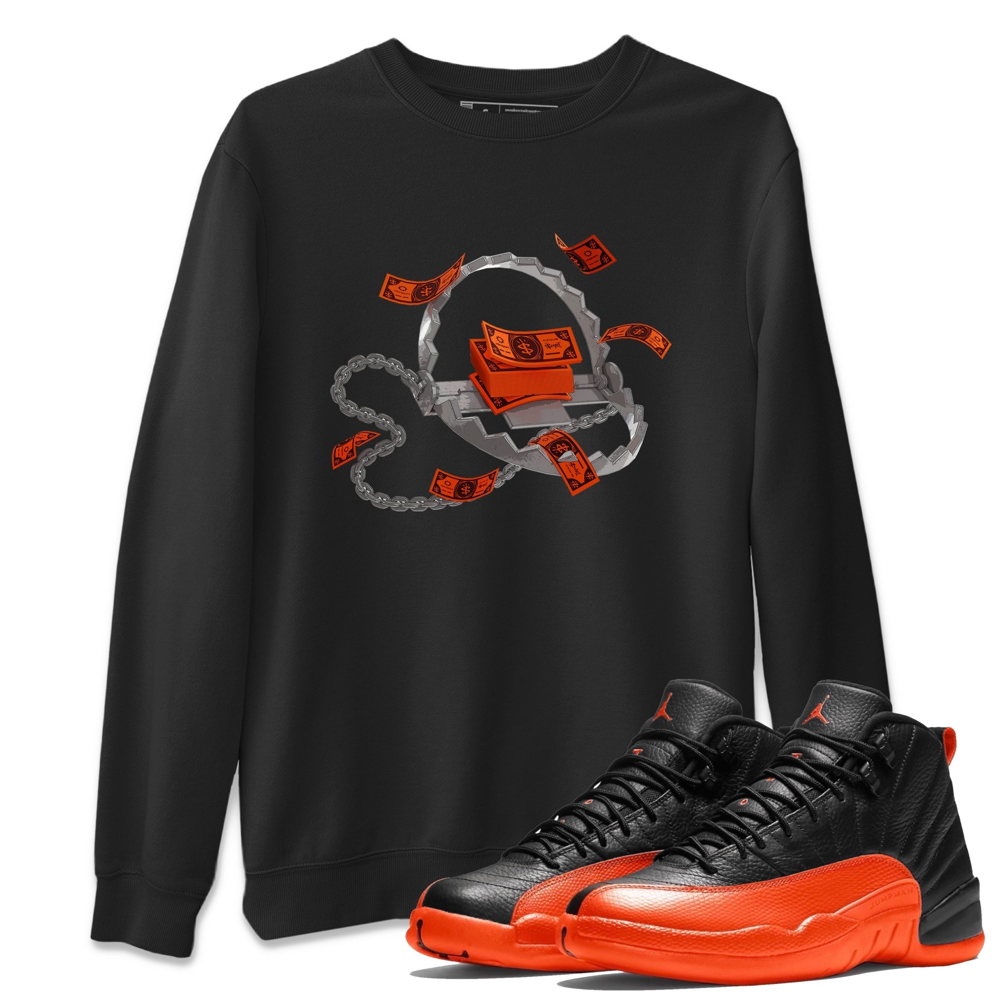 Trap Money Unisex Tops - Air Jordan 12 Brilliant Orange