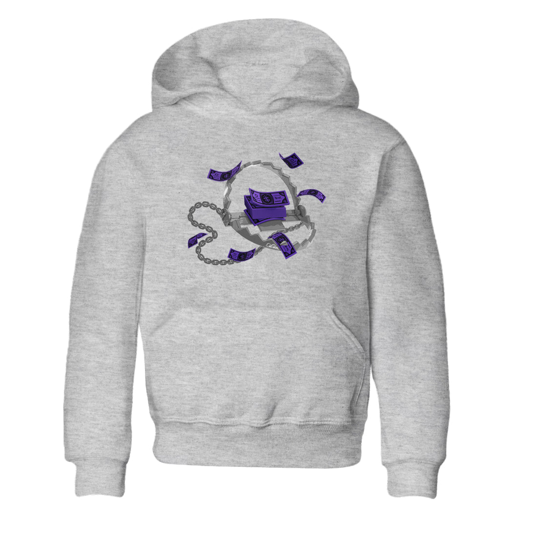 Trap Money Kids Tops - Air Jordan 12 Field Purple