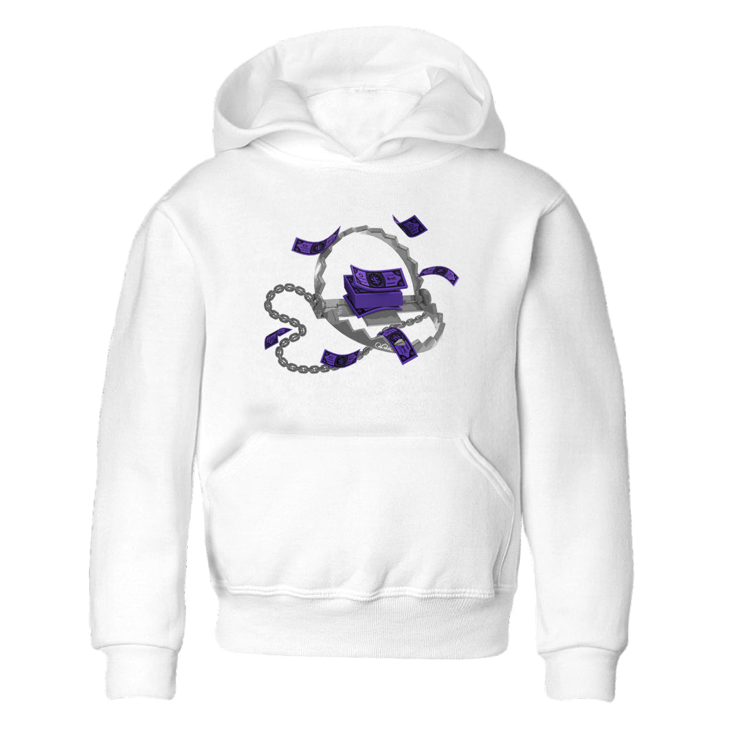 Trap Money Kids Tops - Air Jordan 12 Field Purple