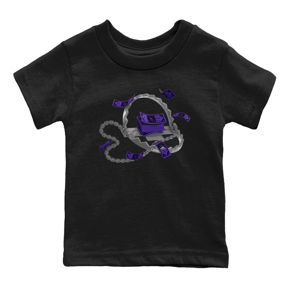 Trap Money Kids Tops - Air Jordan 12 Field Purple